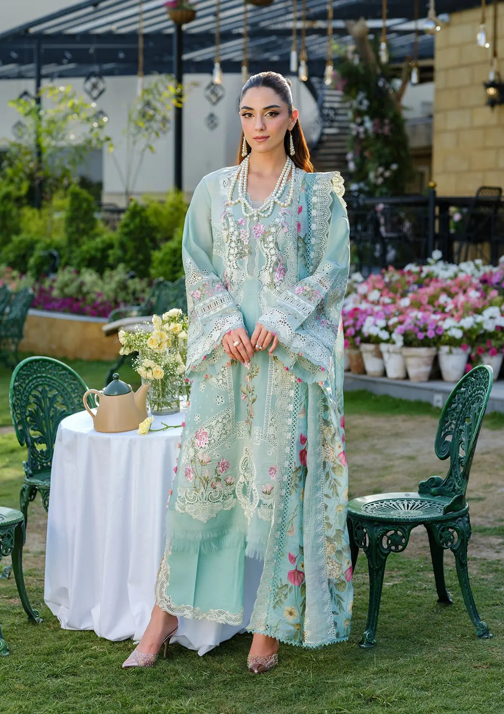 Elaf Premium | Luxury Lawn 25 | ELH-2B ZOYA - Official Elaf Premium stockist in UK - Sakeena London