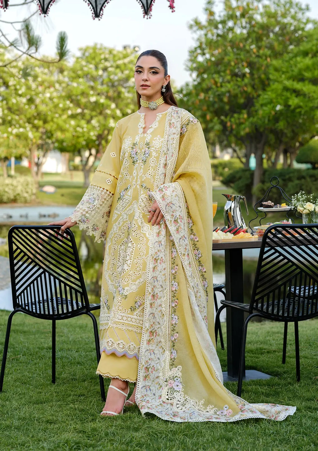 Elaf Premium | Luxury Lawn 25 | ELH-4A DANDELION - Official Elaf Premium stockist in UK - Sakeena London
