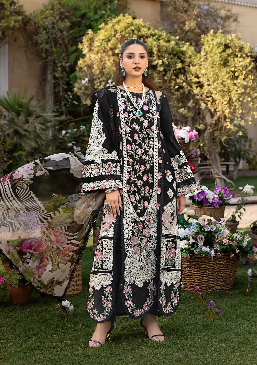 Elaf Premium | Luxury Lawn 25 | ELM-04 MAHJABEEN - Official Elaf Premium stockist in UK - Sakeena London