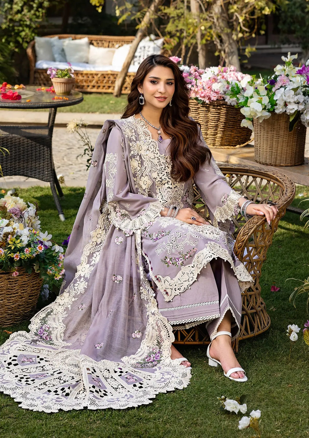 Elaf Premium | Luxury Lawn 25 | ELM-1A RAHA - Official Elaf Premium stockist in UK - Sakeena London