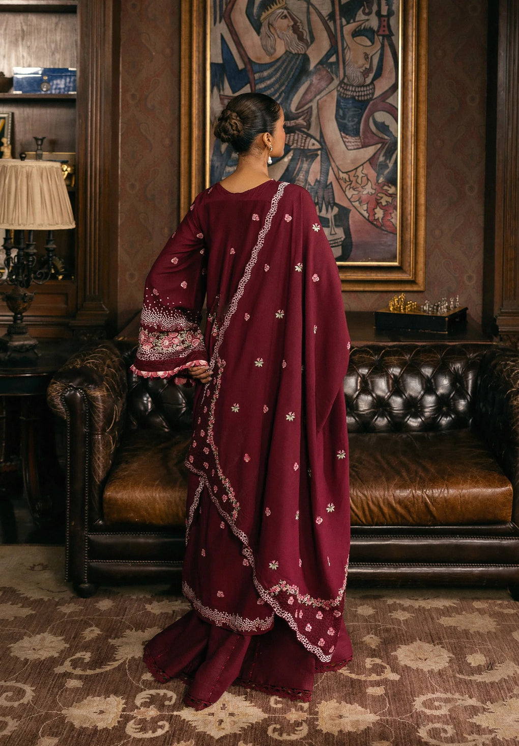 Elaf Premium | Luxury Winter 25 | EWK-4B CRIMSONELLE - Official Elaf Premium stockist in UK - Sakeena London