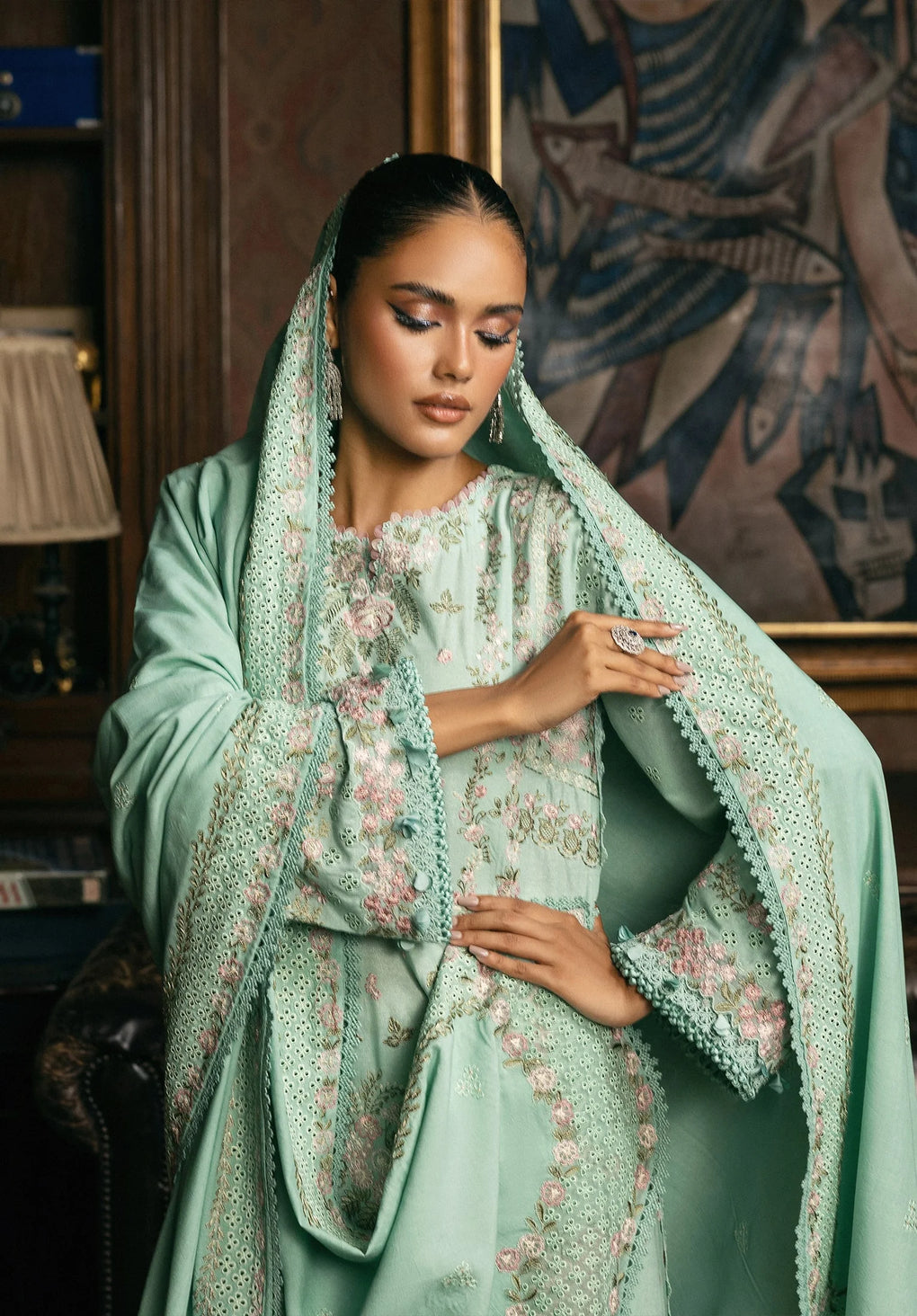 Elaf Premium | Luxury Winter 25 | EWK-5B FLORAZURE - Official Elaf Premium stockist in UK - Sakeena London