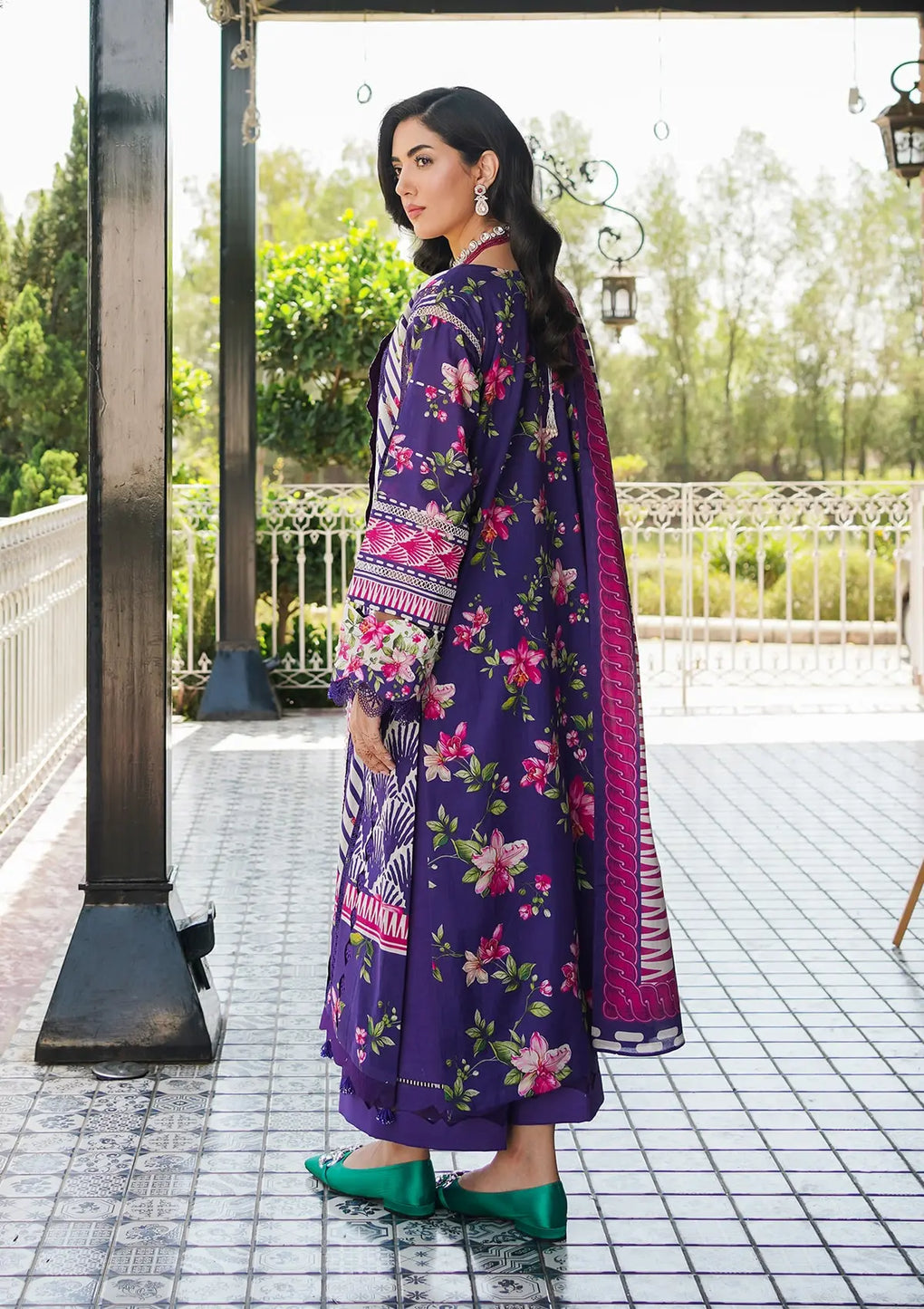 Elaf Premium | Printed Collection 24 | EEP-02B - Bloomie - Official Elaf Premium stockist in UK - Sakeena London