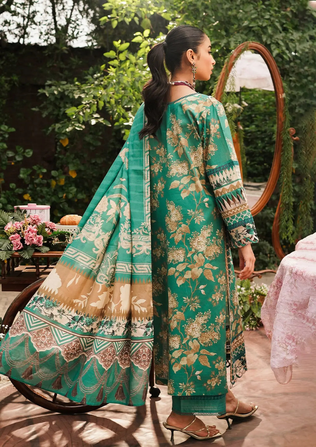 Elaf Premium | Printed Collection 24 | EEP-04B - Chic Teal - Official Elaf Premium stockist in UK - Sakeena London