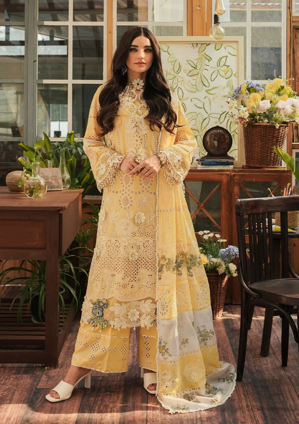 Kahf Premium | Luxury Lawn 24 | KLE-02 Sun Kissed - Official Kahf Premium stockist in UK - Sakeena London