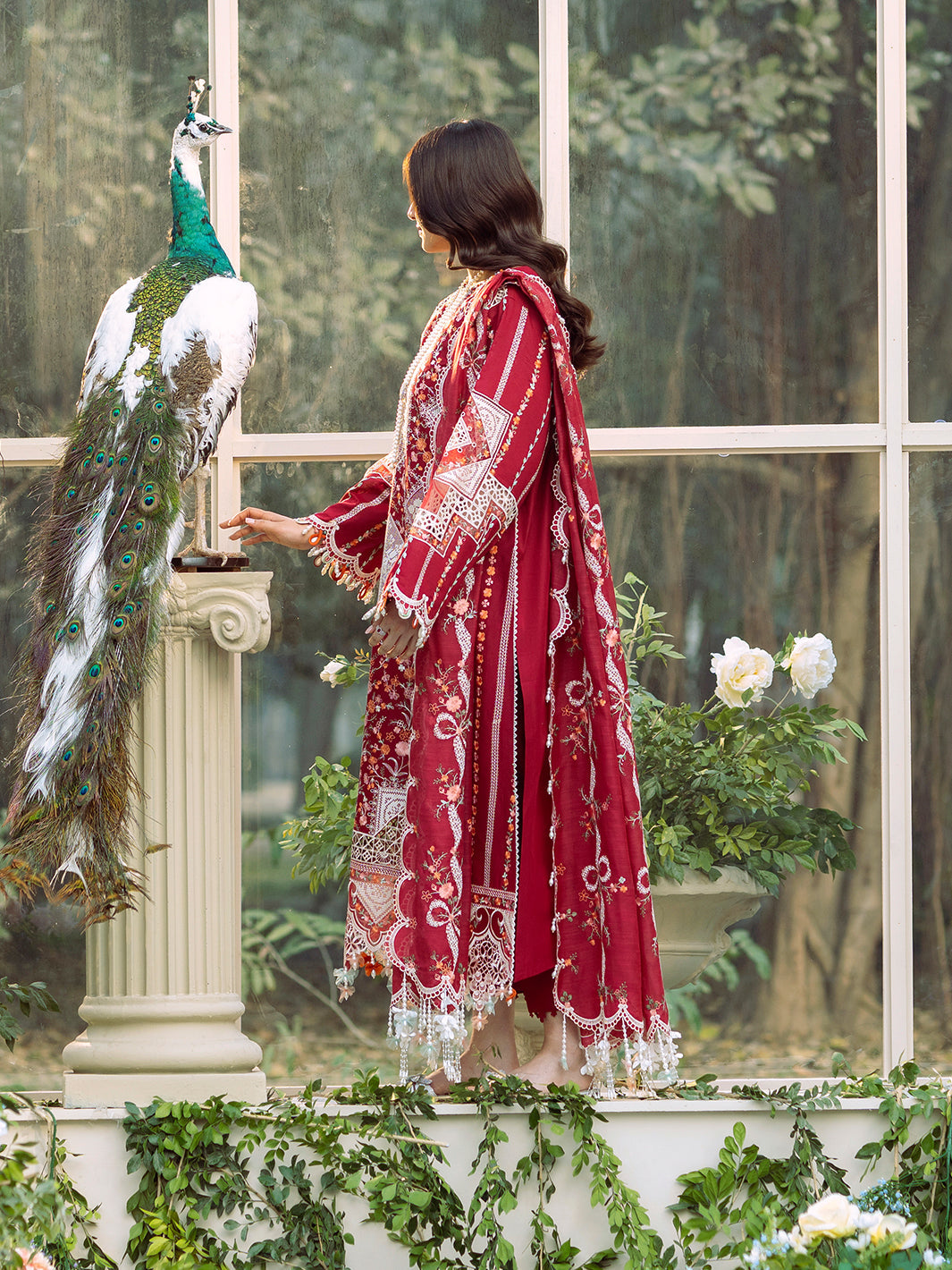 Bin Ilyas | Freesia Embroidered Lawn 25 | 103 - A - Official Bin Ilyas stockist in UK - Sakeena London