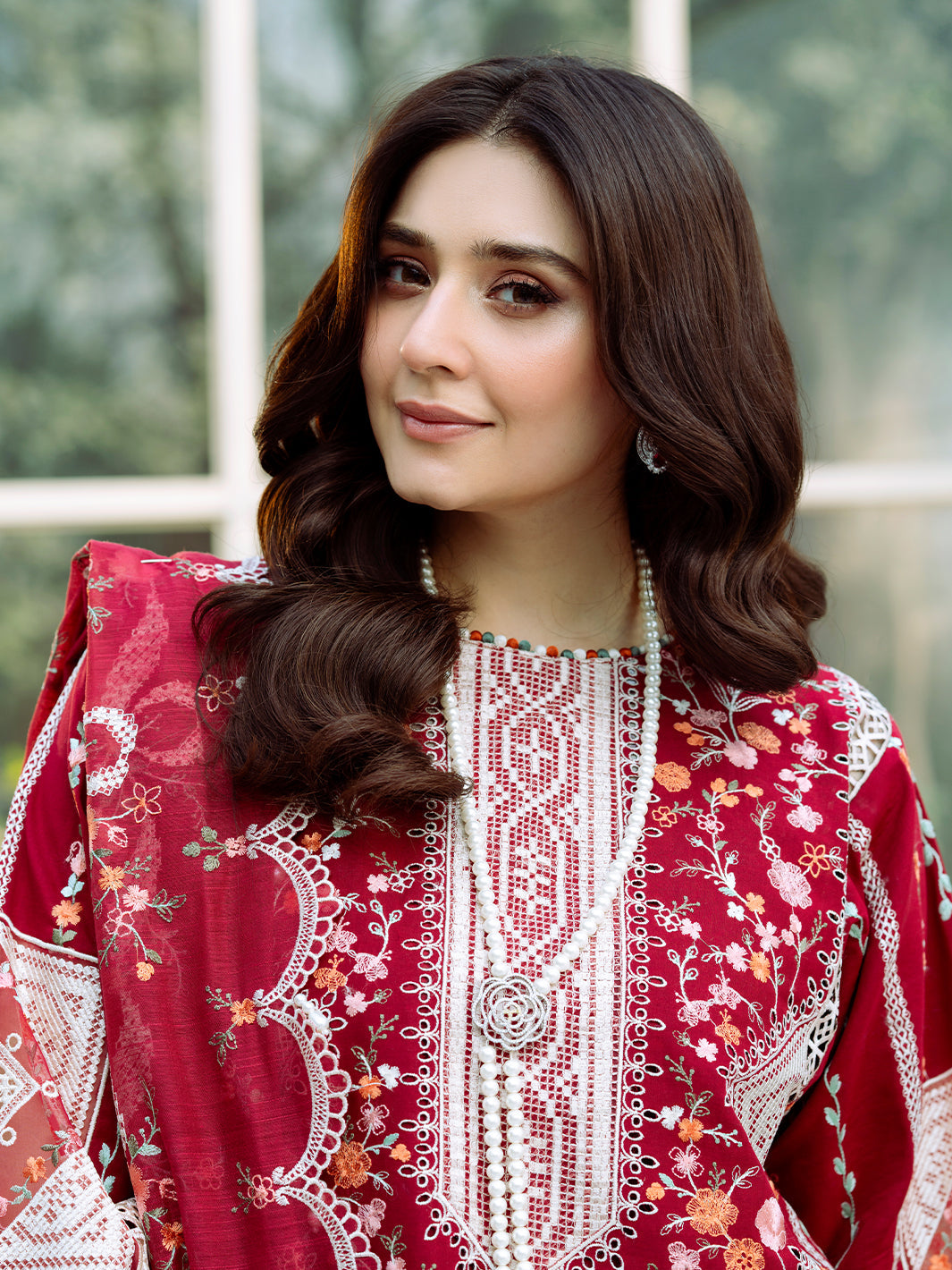 Bin Ilyas | Freesia Embroidered Lawn 25 | 103 - A - Official Bin Ilyas stockist in UK - Sakeena London