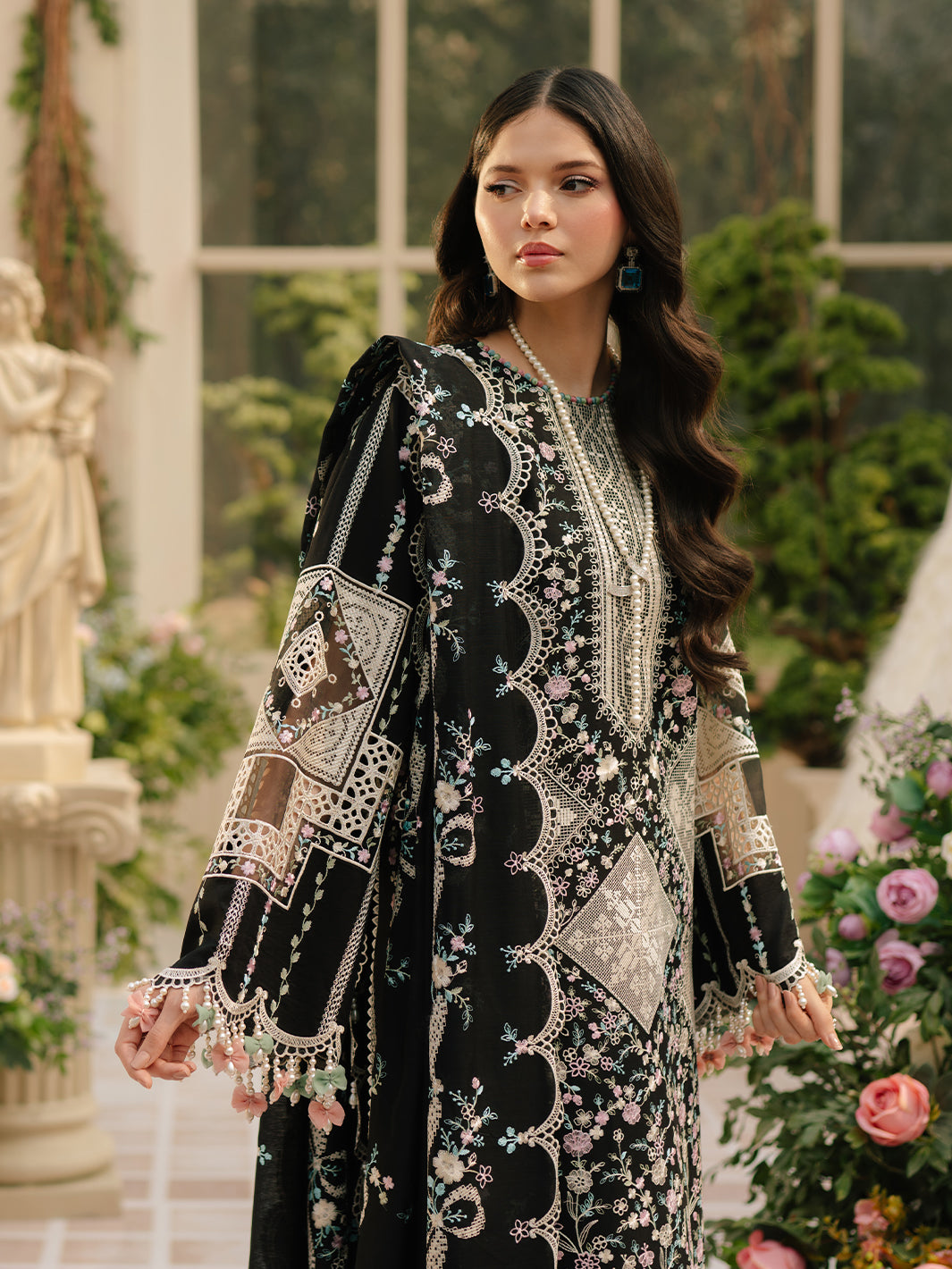 Bin Ilyas | Freesia Embroidered Lawn 25 | 103 - B - Official Bin Ilyas stockist in UK - Sakeena London