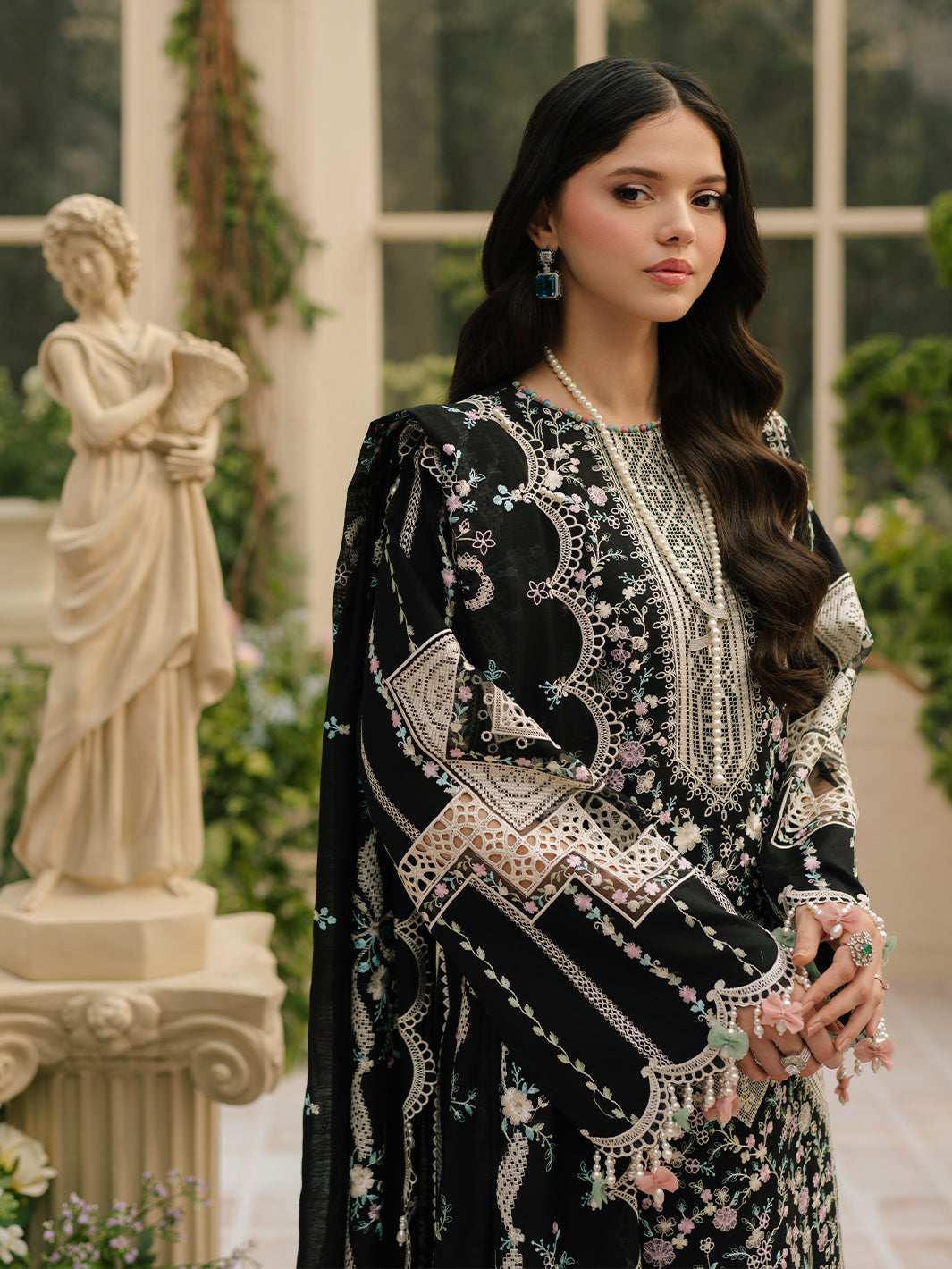 Bin Ilyas | Freesia Embroidered Lawn 25 | 103 - B - Official Bin Ilyas stockist in UK - Sakeena London