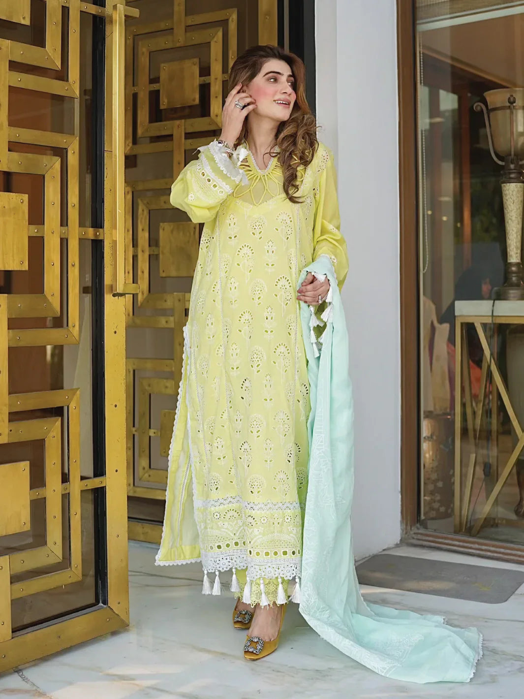 Faiza Faisal | Maya Luxury Lawn | Derya - Official Faiza Faisal stockist in UK - Sakeena London