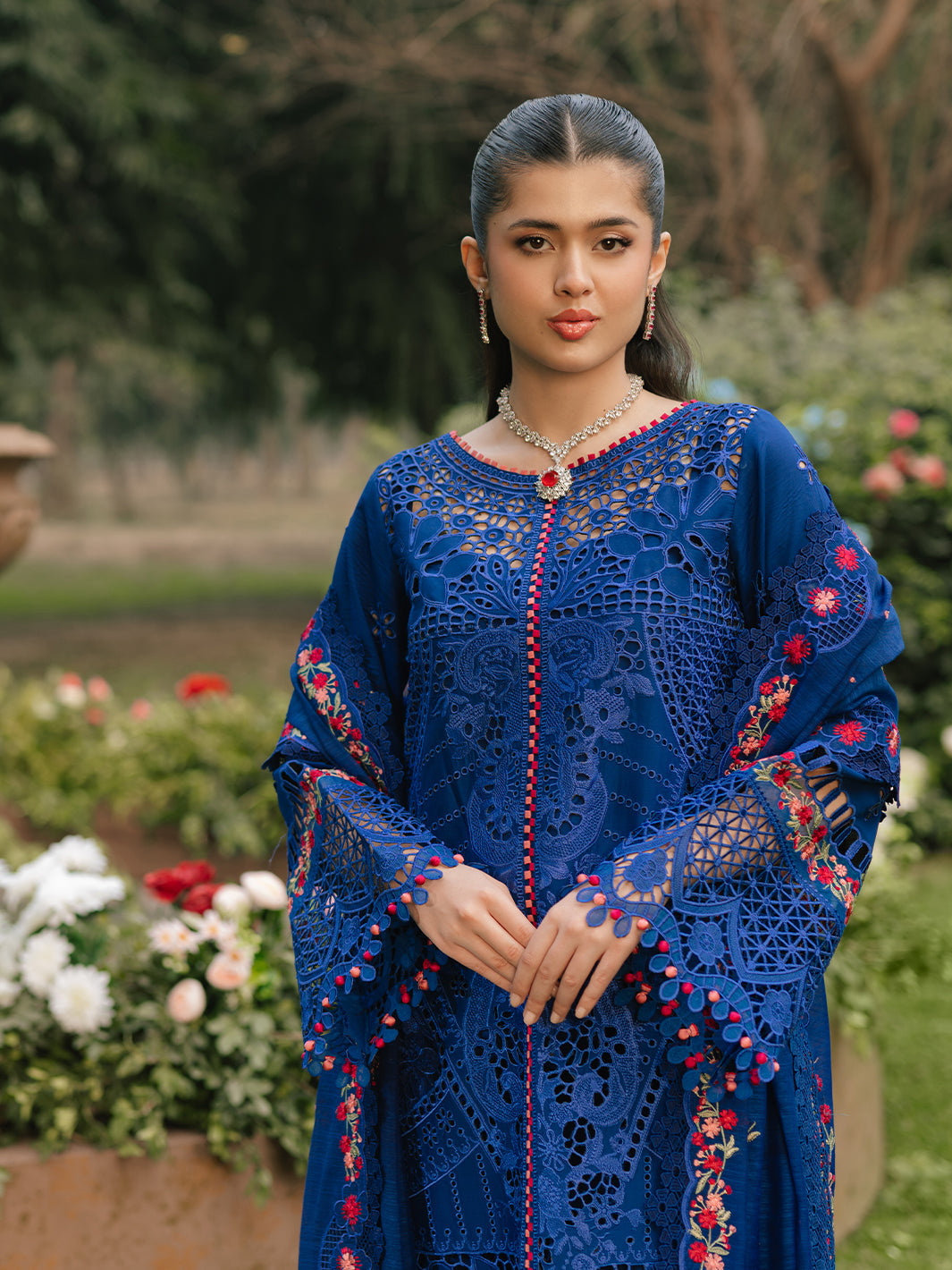 Bin Ilyas | Freesia Embroidered Lawn 25 | 106 - B - Official Bin Ilyas stockist in UK - Sakeena London