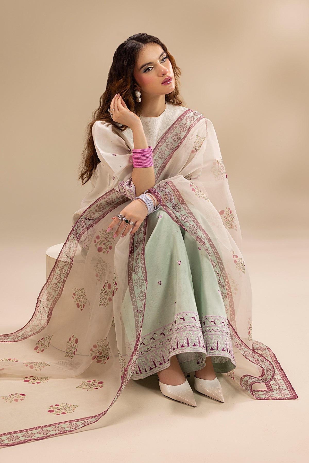 Erum Khan | Lillia Summer Edit | Pearl Blush - Official Erum Khan stockist in UK - Sakeena London