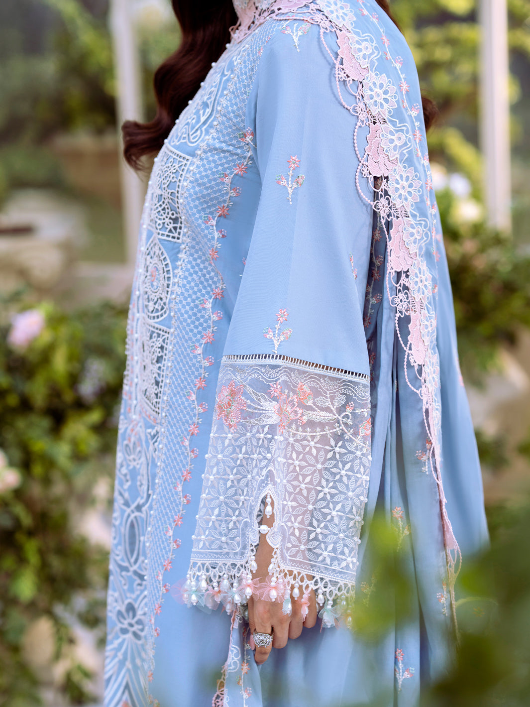 Bin Ilyas | Freesia Embroidered Lawn 25 | 107 - A - Official Bin Ilyas stockist in UK - Sakeena London