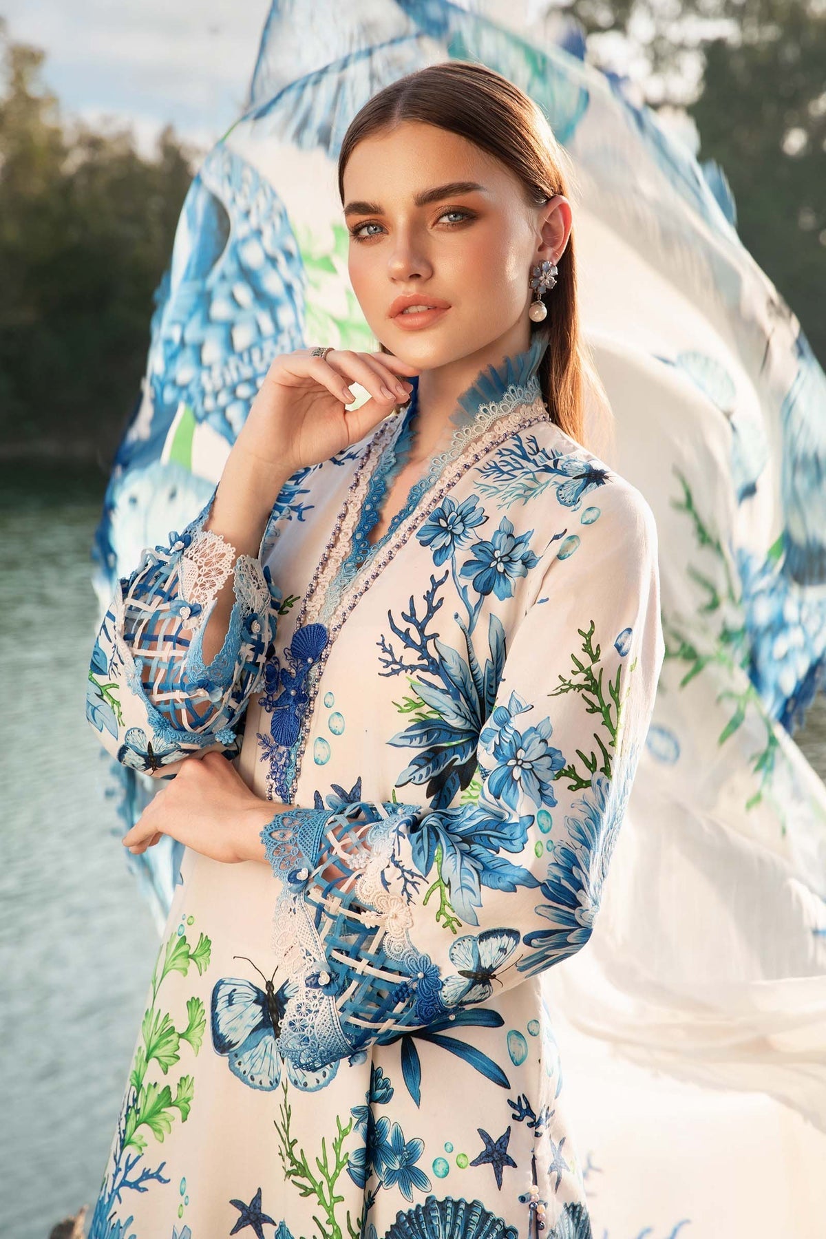 Maria B | M Prints 25 | MPT-2510-B - Official Maria B stockist in UK - Sakeena London
