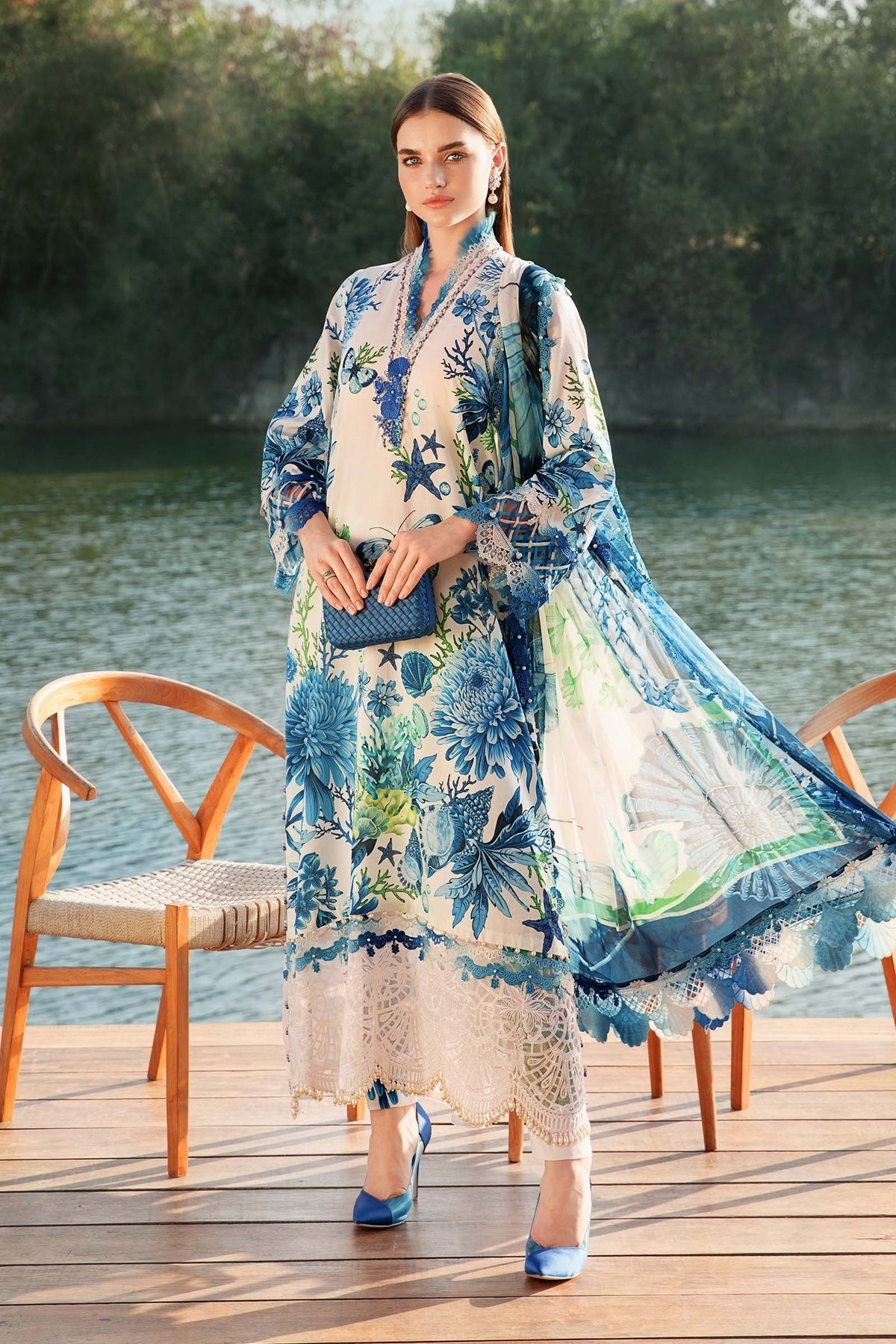Maria B | M Prints 25 | MPT-2510-B - Official Maria B stockist in UK - Sakeena London