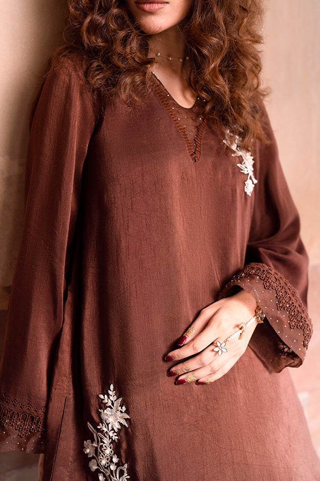 Fozia Khalid | Kahani Silk Luxury Dresses | Raniya - Official Fozia Khalid stockist in UK - Sakeena London
