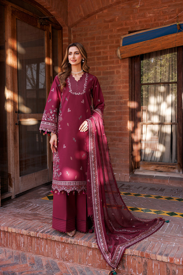 Farasha | Dastoor Embroidered Lawn SS24 | RUBY GLAM - Official Farasha stockist in UK - Sakeena London