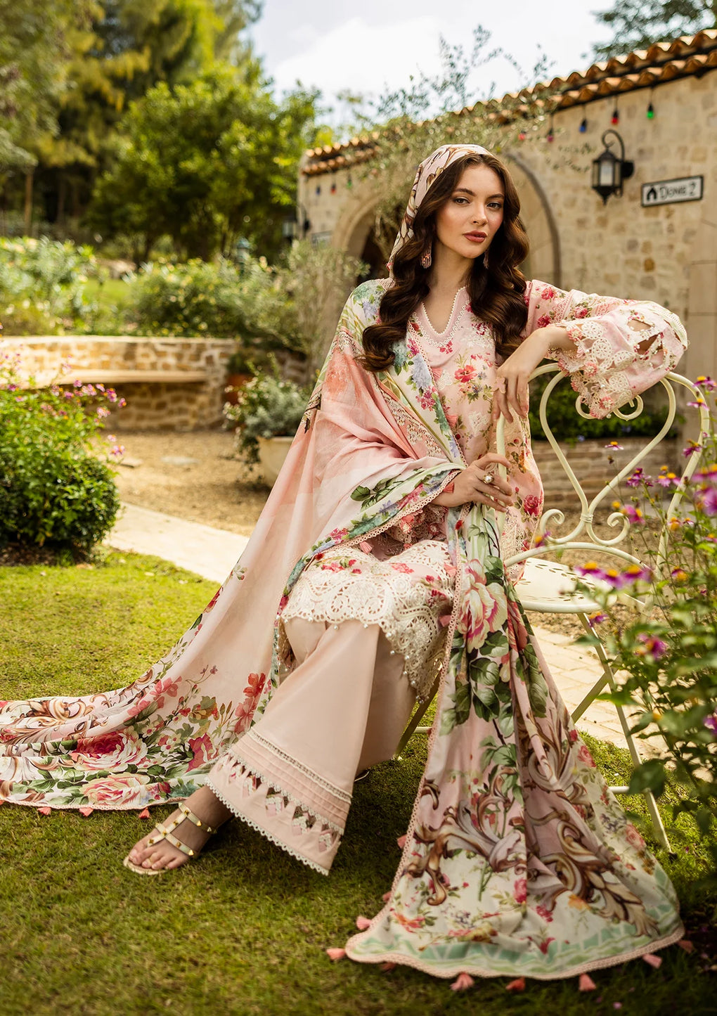Elaf Premium | Print Chikankari 25 | ELK-04B TRUE LOVE - Official Elaf Premium stockist in UK - Sakeena London