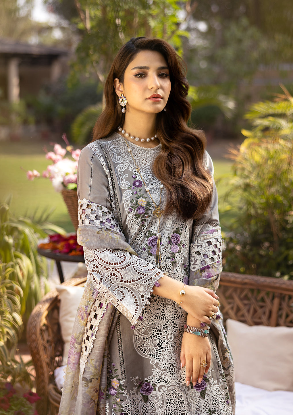 Elaf Premium | Luxury Lawn 25 | ELM-05 RAMSHA - Official Elaf Premium stockist in UK - Sakeena London