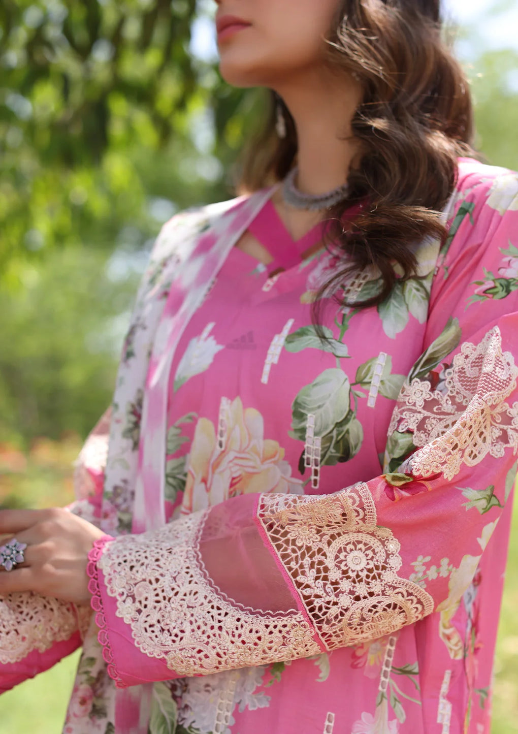 Elaf Premium | Prints Chikankari 24 | 03B PINK MUSE - Official Elaf Premium stockist in UK - Sakeena London