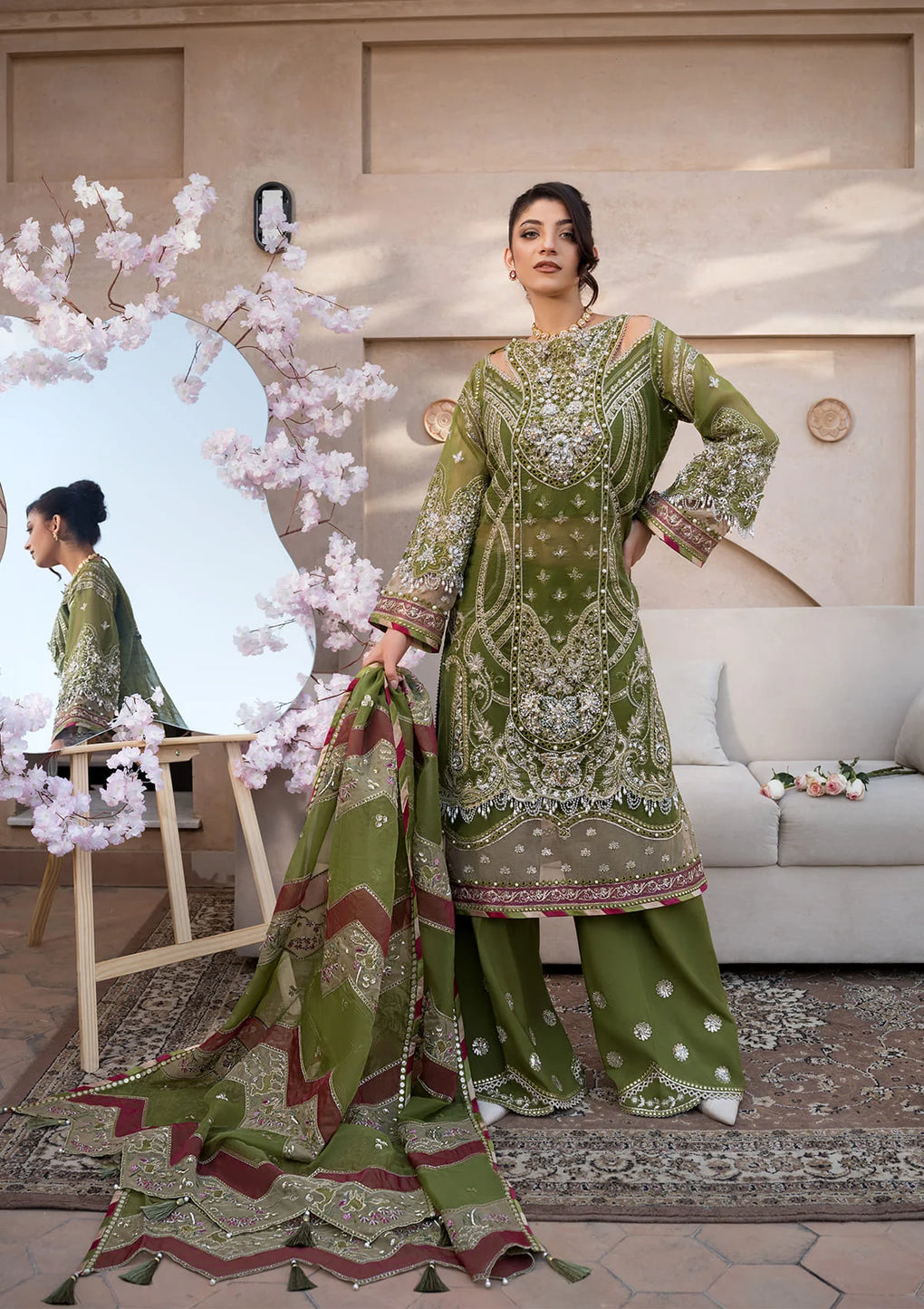 Elaf Premium | Formal Handwork Collection | EFH-08 PARWAANA - Official Elaf Premium stockist in UK - Sakeena London