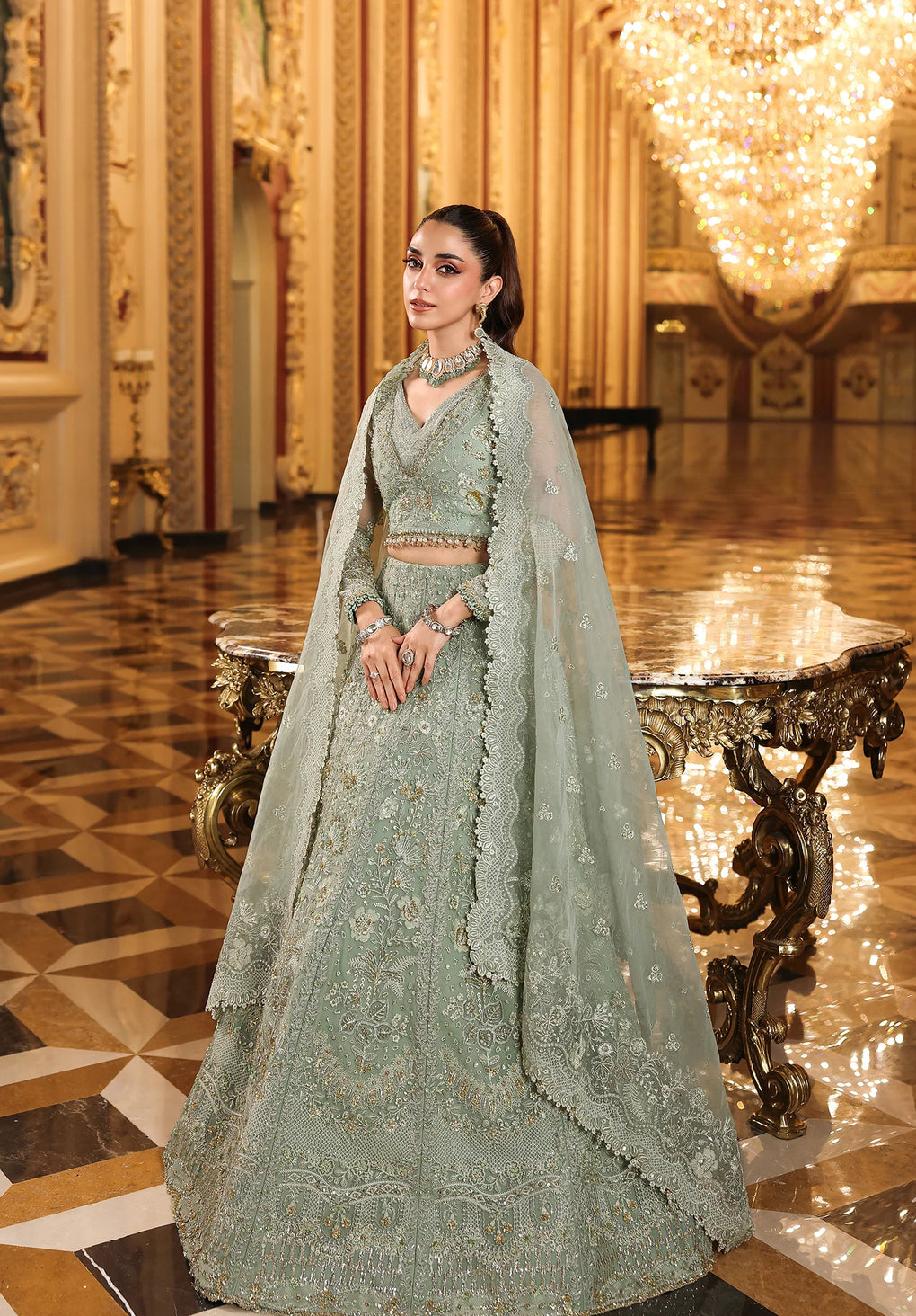 Elaf Premium | Stardom Formal Handwork 25 | ESH-03 LIME LIGHT - Official Elaf Premium stockist in UK - Sakeena London