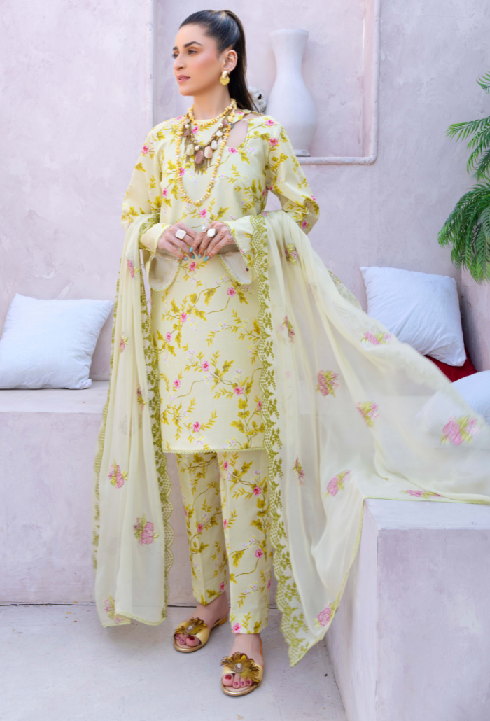 Humdum | Gardenia Lawn 24 | PLG 3 - D07 - Official HumDum stockist in UK - Sakeena London