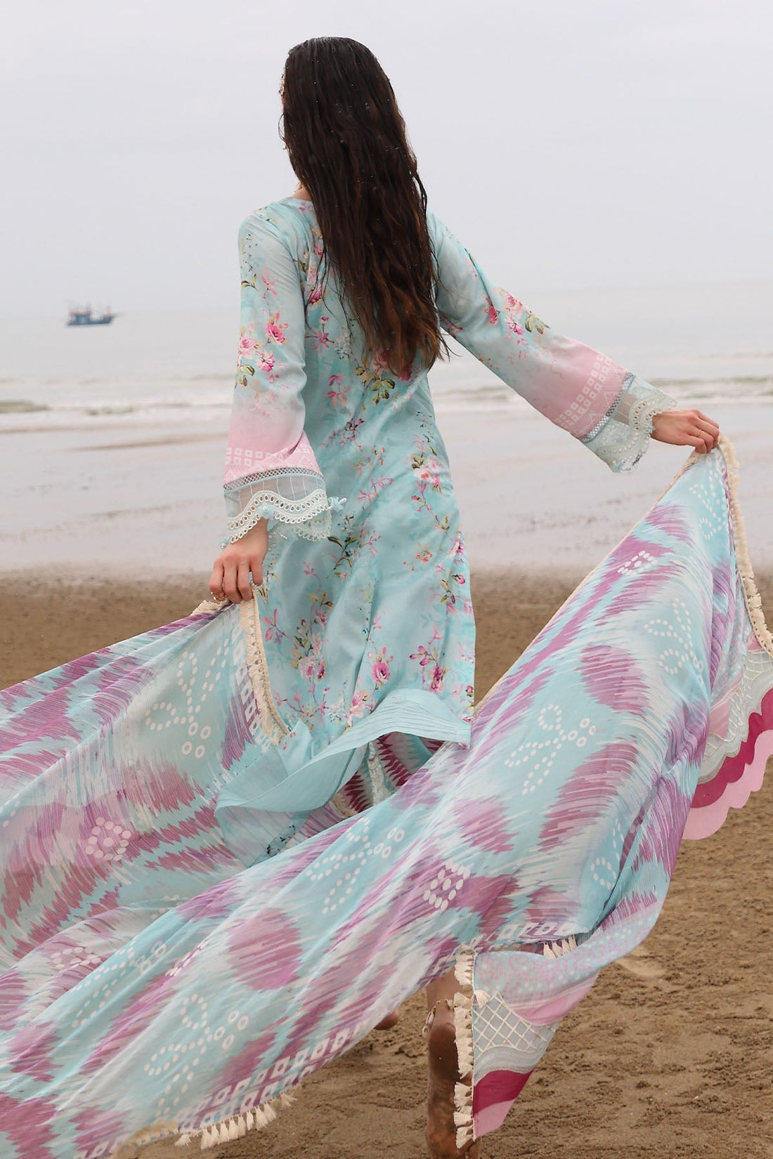 Nureh | Gardenia Embroidered Lawn 25 | NSG-173 - Official Nureh stockist in UK - Sakeena London