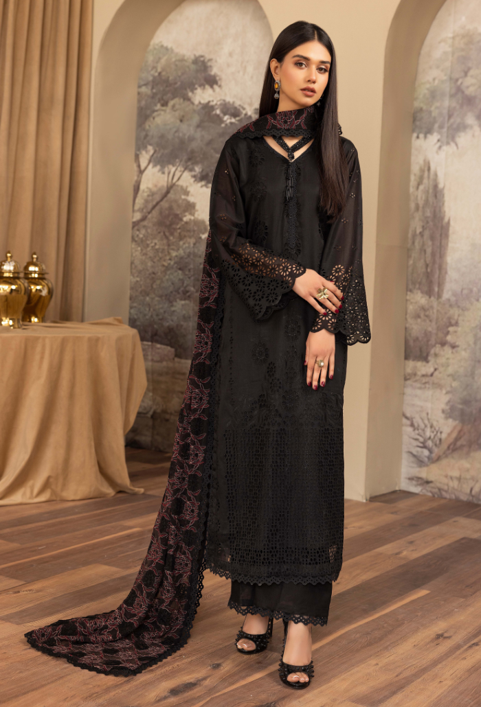 Humdum | Elegant Chikankari 25 | D01 - Official Humdum stockist in UK - Sakeena London