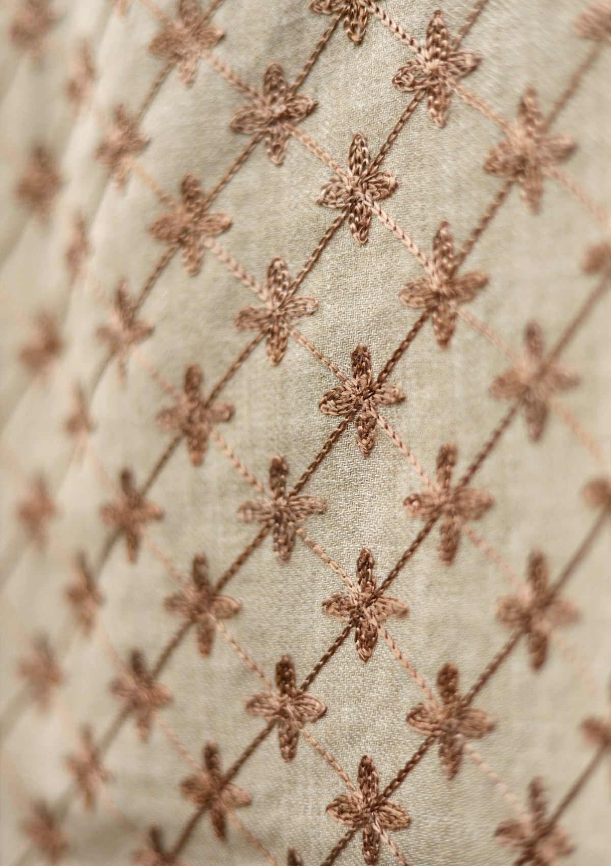 Ari Work Wool Shawl D - 28 - Brown