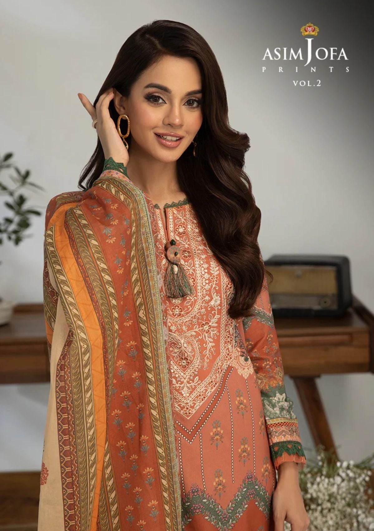 Lawn Collection - Asim Jofa - Basic - Print - 3 Pcs - AJBP#39
