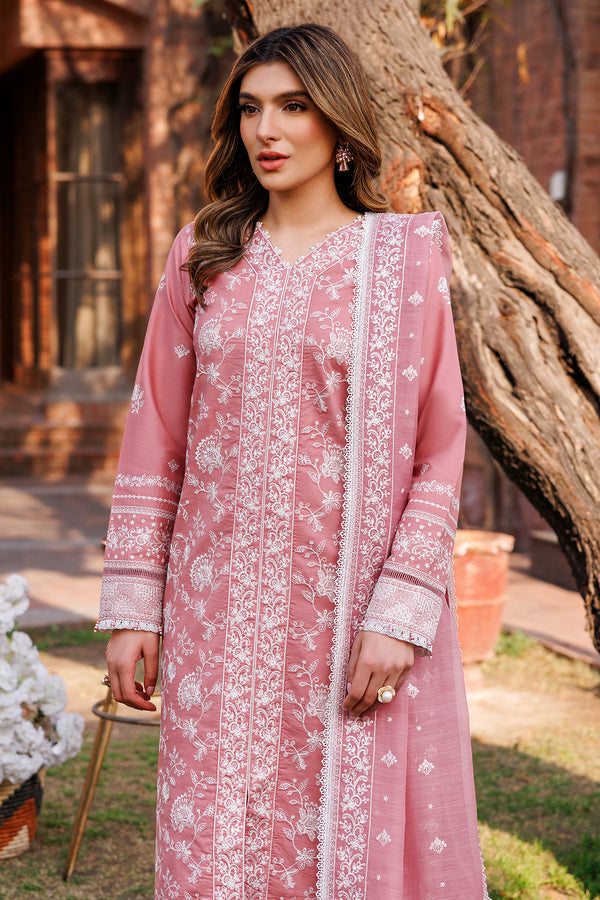 Farasha | Dastoor Embroidered Lawn SS24 | PEARL MIST - Official Farasha stockist in UK - Sakeena London