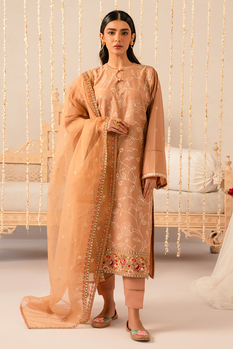 Cross Stitch | Mahiri Embroidered Lawn 24 | RUSTIC BROWN - Official Cross Stitch stockist in UK - Sakeena London