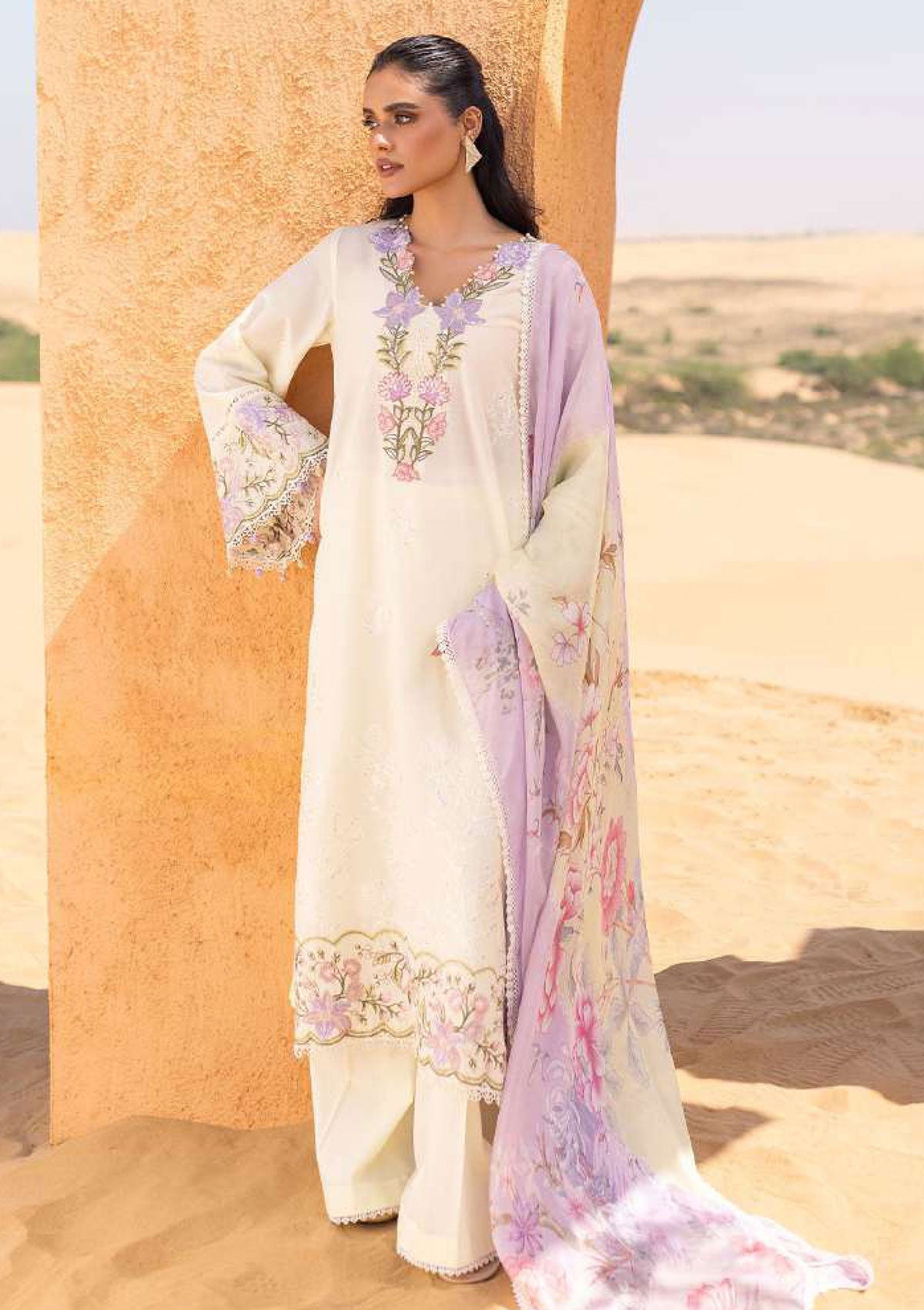 Lawn Collection - Cross Stitch - Eid Lawn 2 - SL24#15 - Subtle Canary