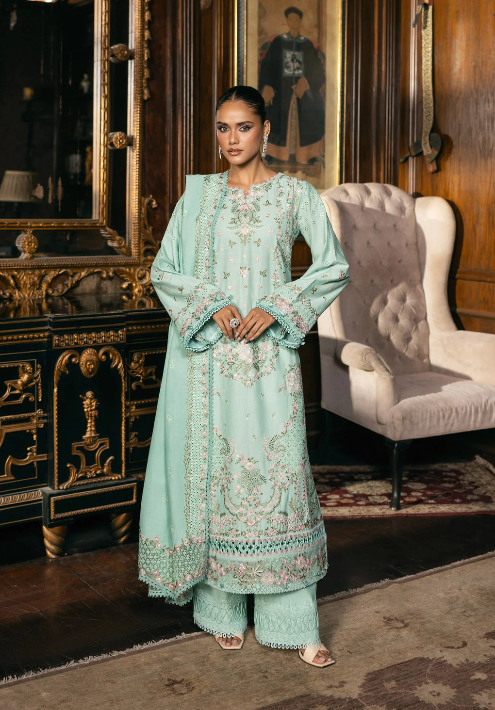 Elaf Premium | Luxury Winter 25 | EWK-5B FLORAZURE - Official Elaf Premium stockist in UK - Sakeena London