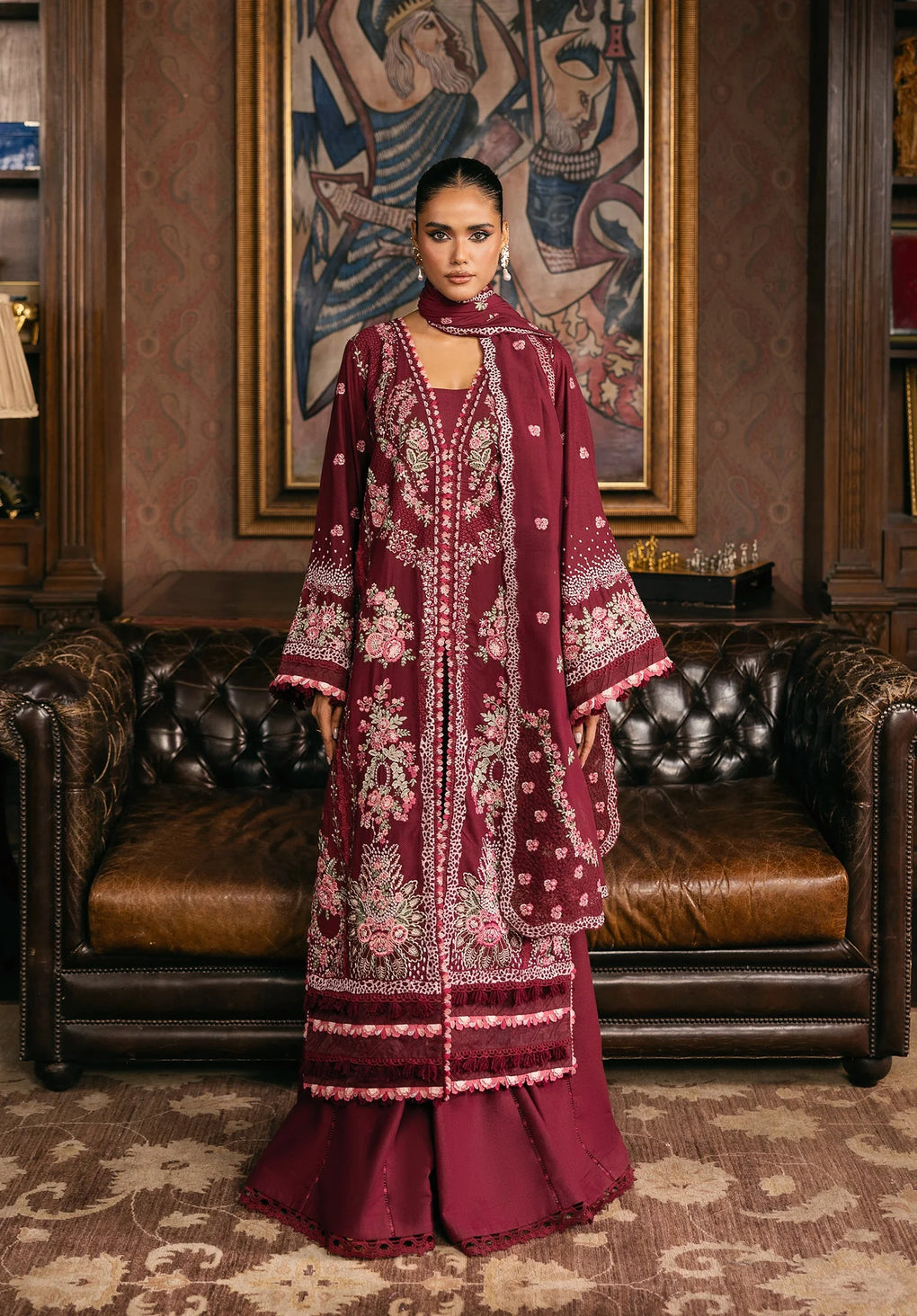Elaf Premium | Luxury Winter 25 | EWK-4B CRIMSONELLE - Official Elaf Premium stockist in UK - Sakeena London