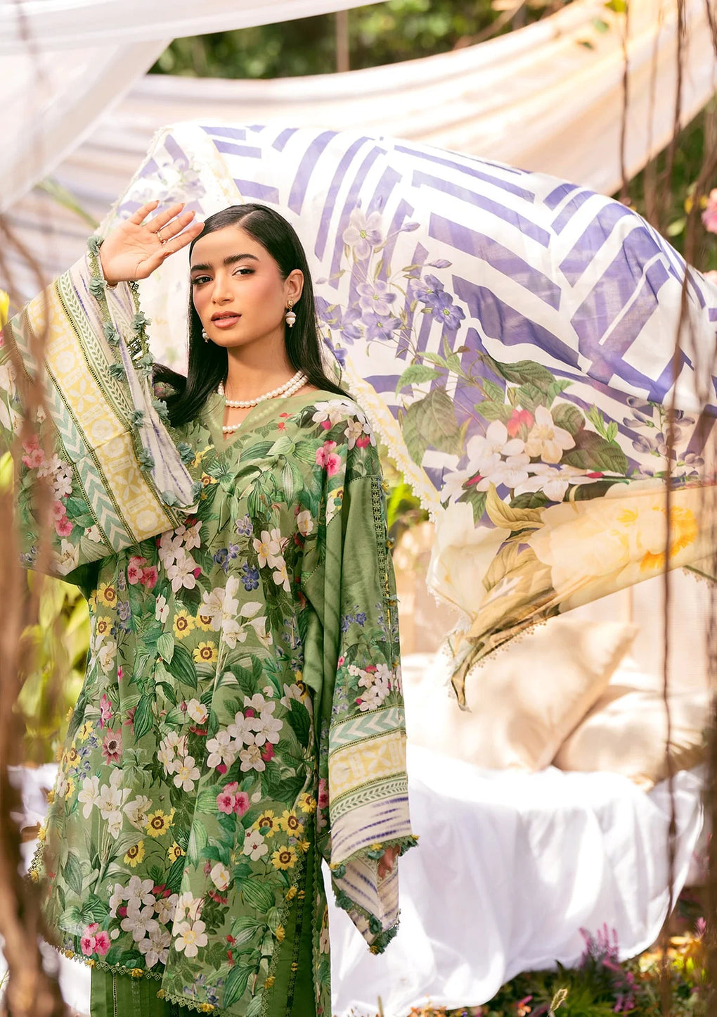 Elaf Premium | Prints 25 | EPS-1B GREEN EDEN - Official Elaf Premium stockist in UK - Sakeena London