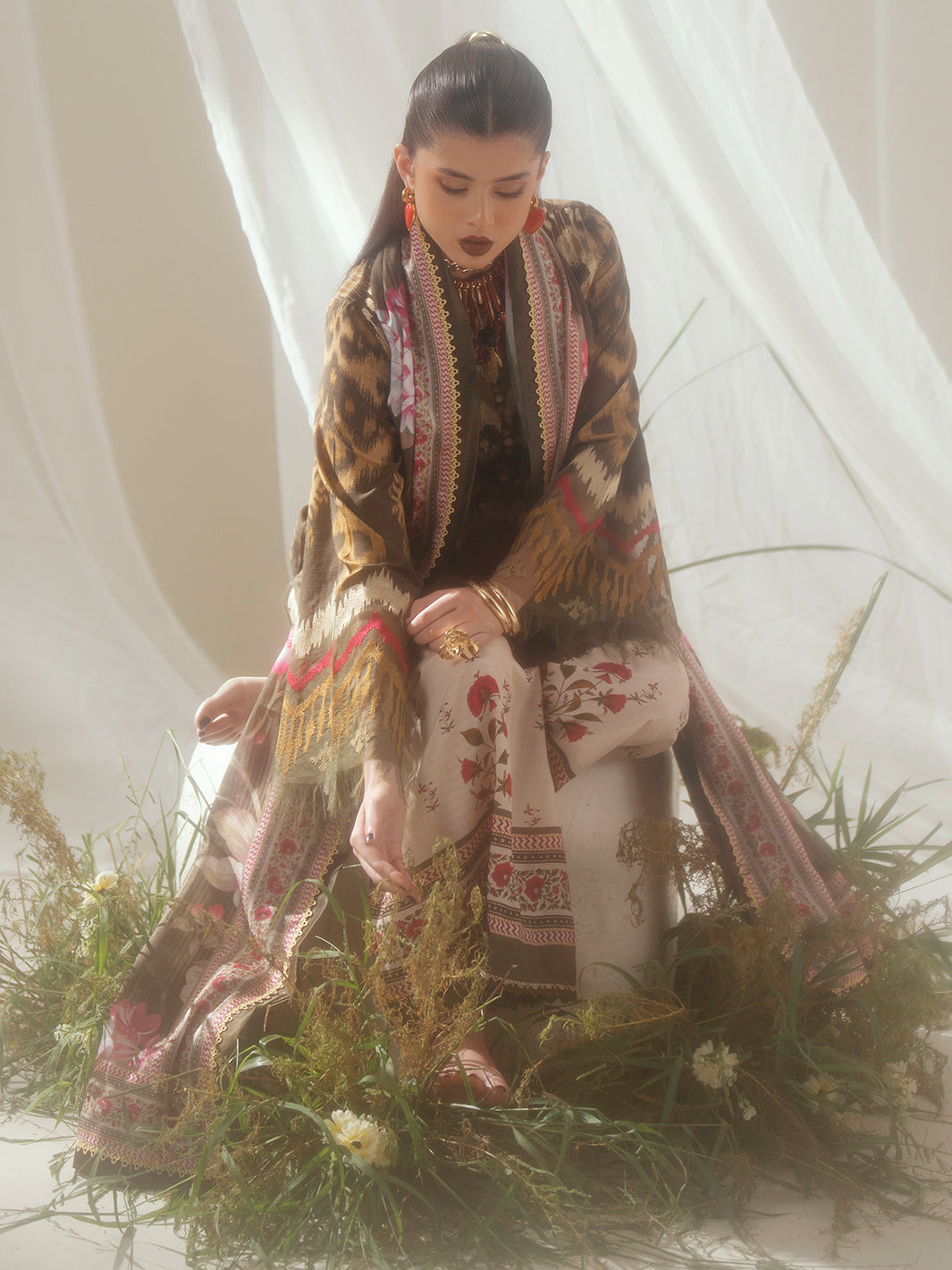 Bin Ilyas | Eres Bonita Viscose 25 | 1102-B - Official Bin Ilyas stockist in UK - Sakeena London