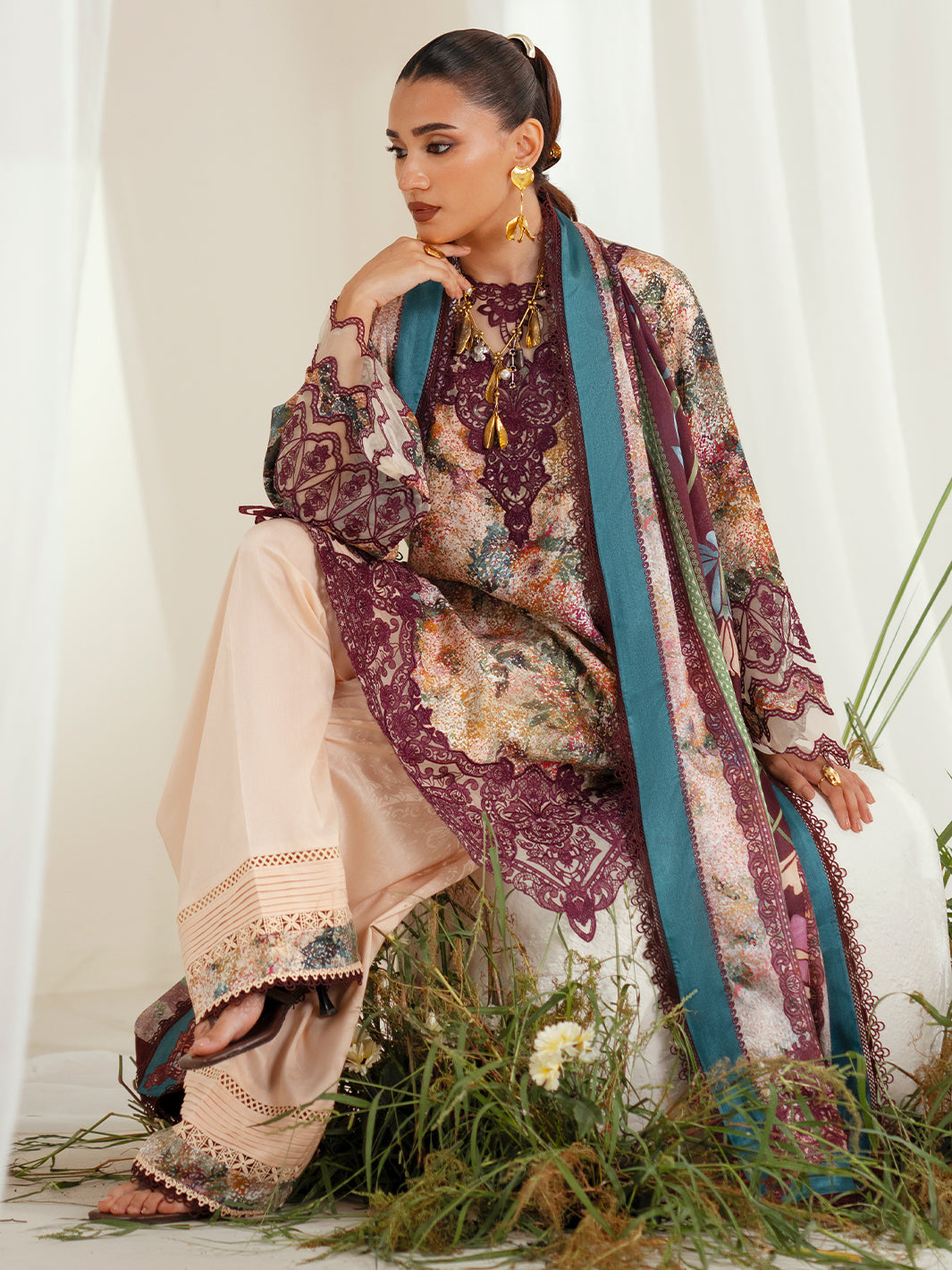 Bin Ilyas | Eres Bonita Viscose 25 | 1104-B - Official Bin Ilyas stockist in UK - Sakeena London