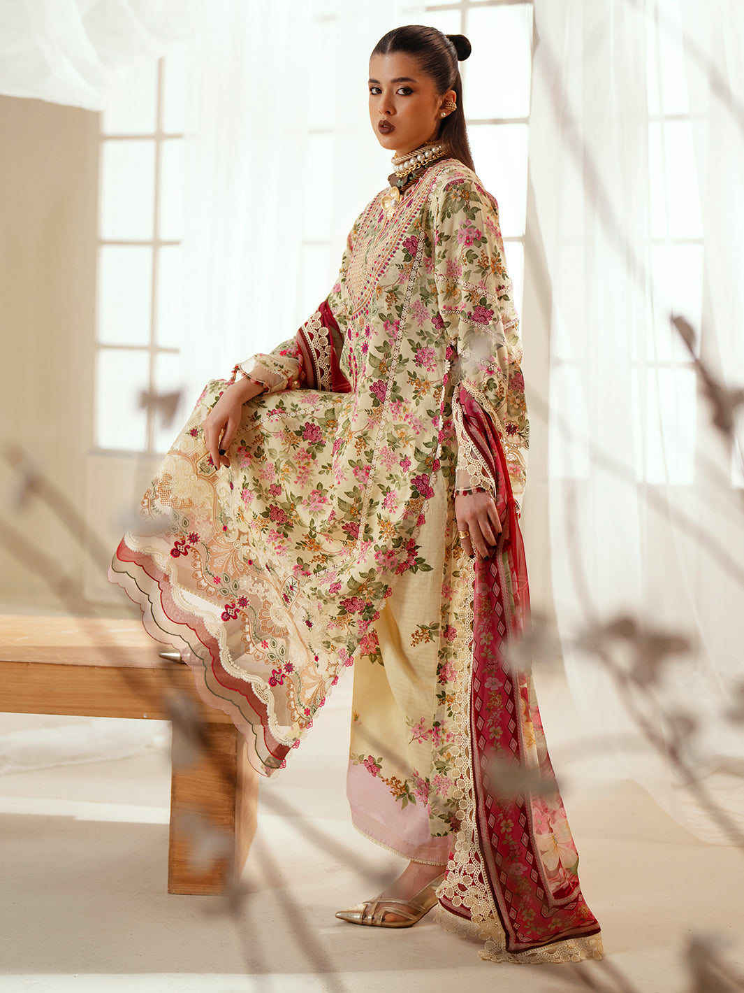 Bin Ilyas | Eres Bonita Viscose 25 | 1107-A - Official Bin Ilyas stockist in UK - Sakeena London