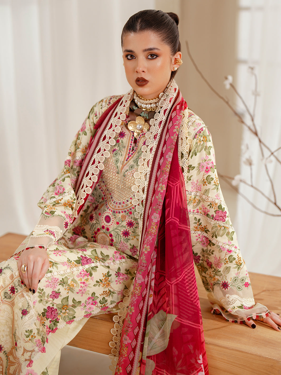 Bin Ilyas | Eres Bonita Viscose 25 | 1107-A - Official Bin Ilyas stockist in UK - Sakeena London
