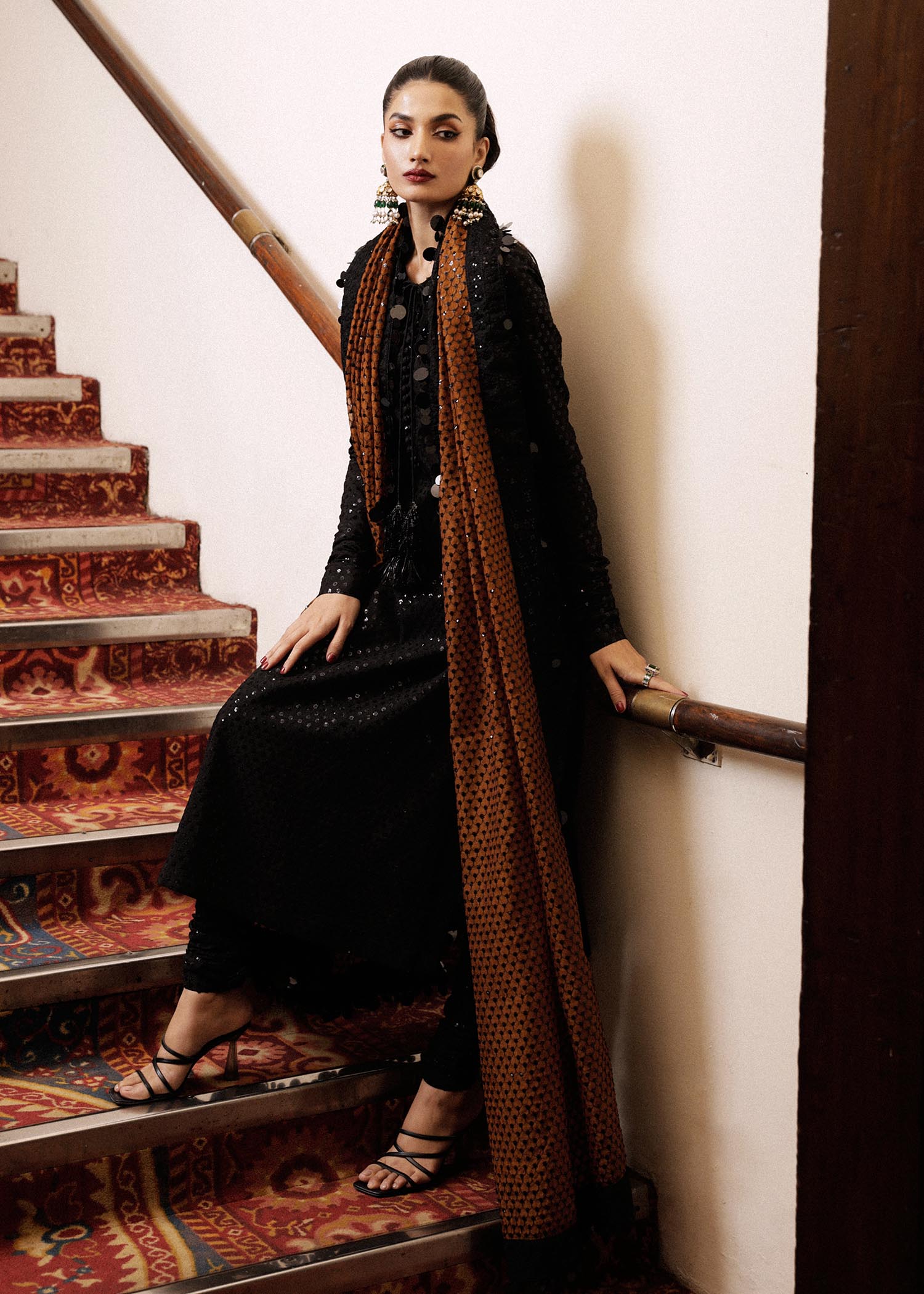 Hussain Rehar | Luxury Pret SS 24 | Khaki - Official Hussain Rehar stockist in UK - Sakeena London