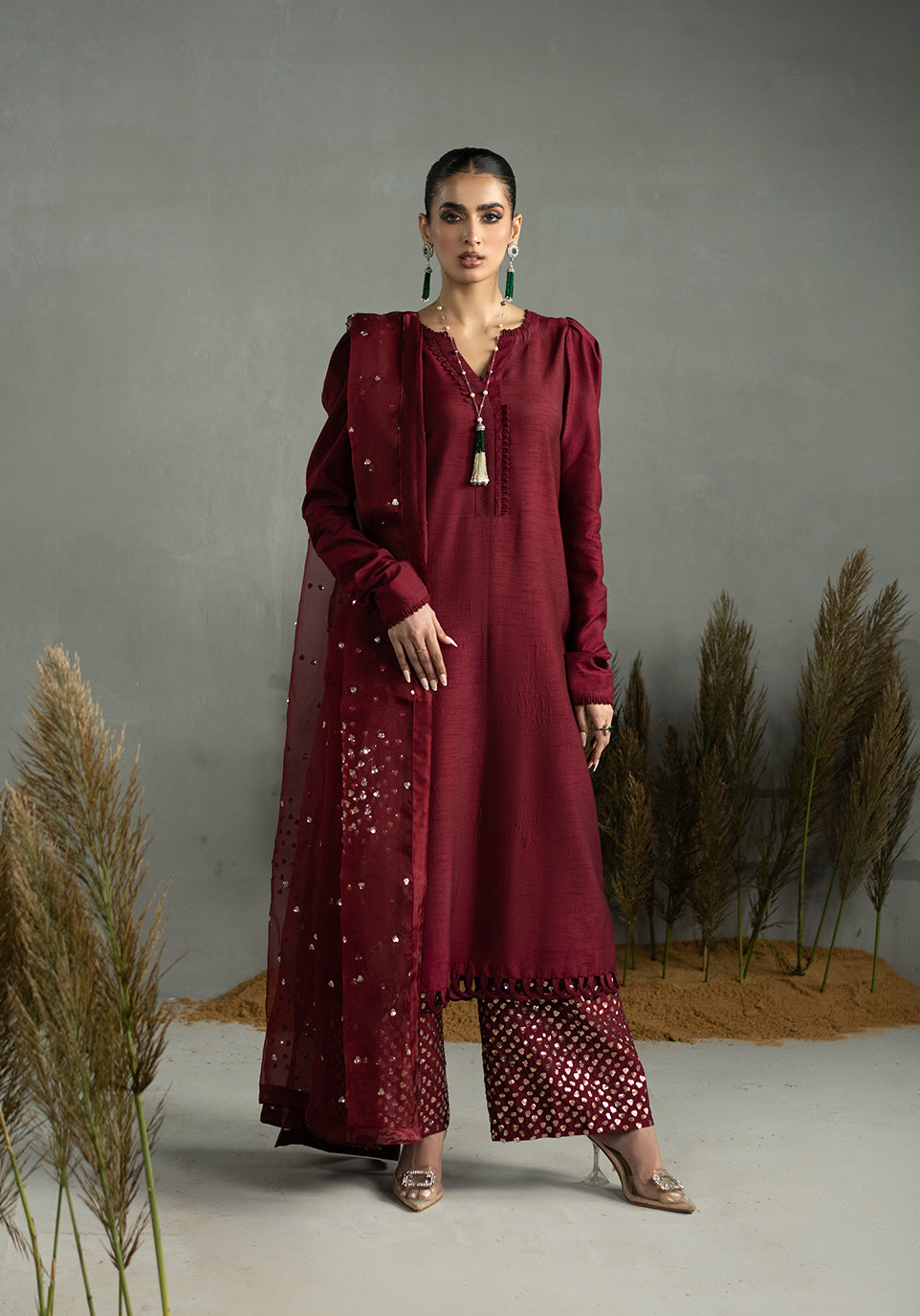 Zarqash | Silk Edit | ZQS 018 ROSE ROUGE - Official Zarqash stockist in UK - Sakeena London