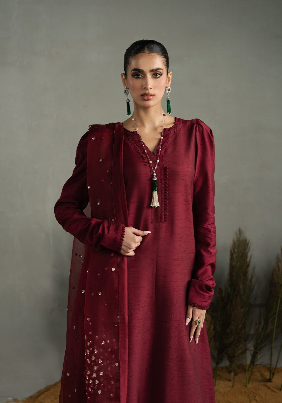 Zarqash | Silk Edit | ZQS 018 ROSE ROUGE - Official Zarqash stockist in UK - Sakeena London
