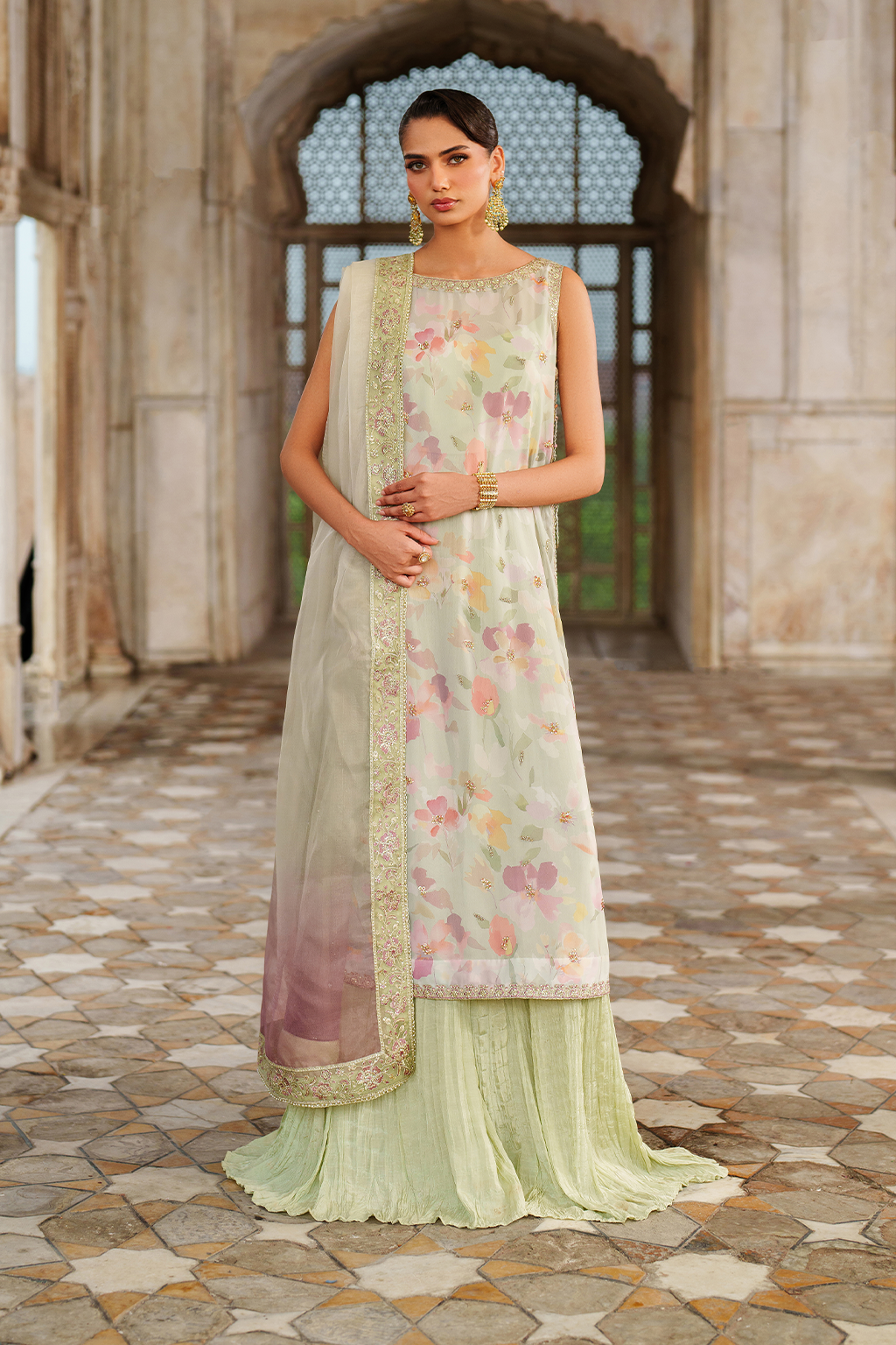 Iznik | Festive Formal | UE-549 Printed Chiffon - Official Iznik stockist in UK - Sakeena London