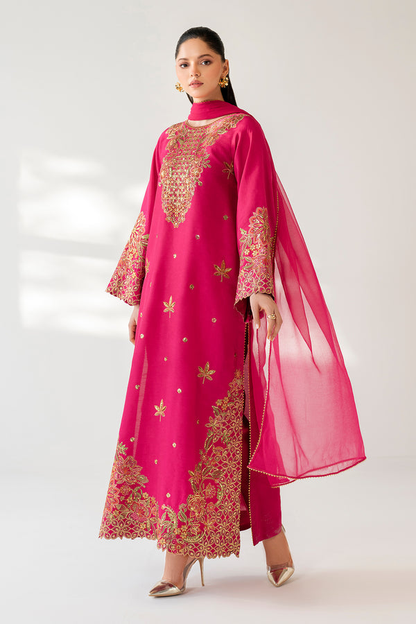 Baroque | Luxury Pret 25 | EMBROIDERED RAW SILK PR-1165 - Official Baroque stockist in UK - Sakeena London