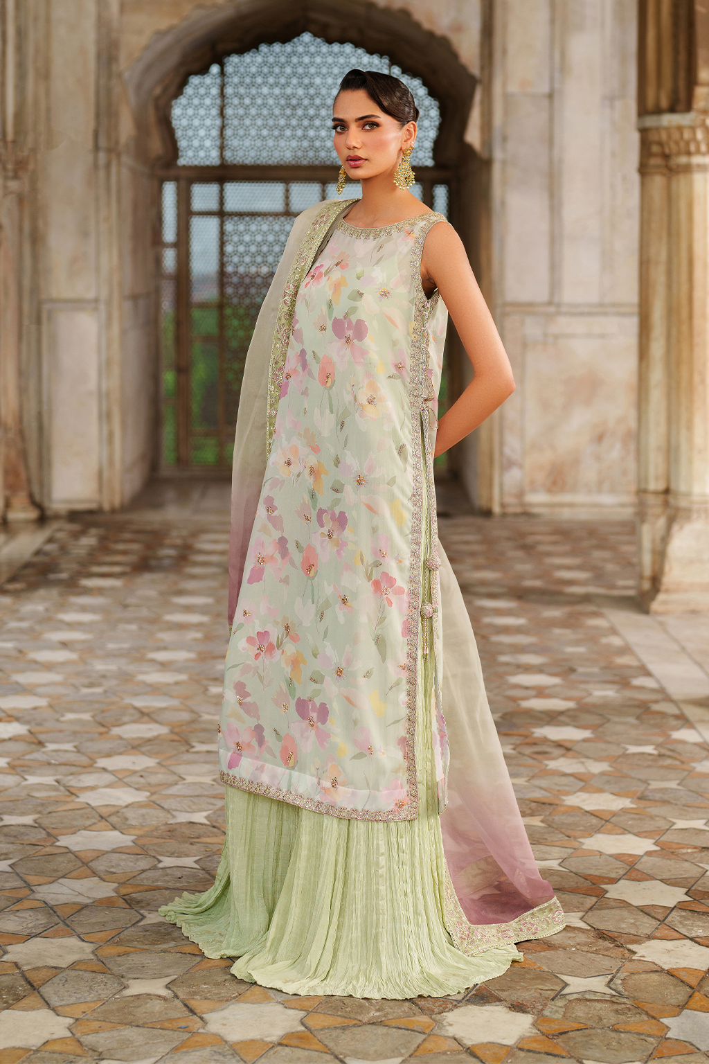 Iznik | Festive Formal | UE-549 Printed Chiffon - Official Iznik stockist in UK - Sakeena London