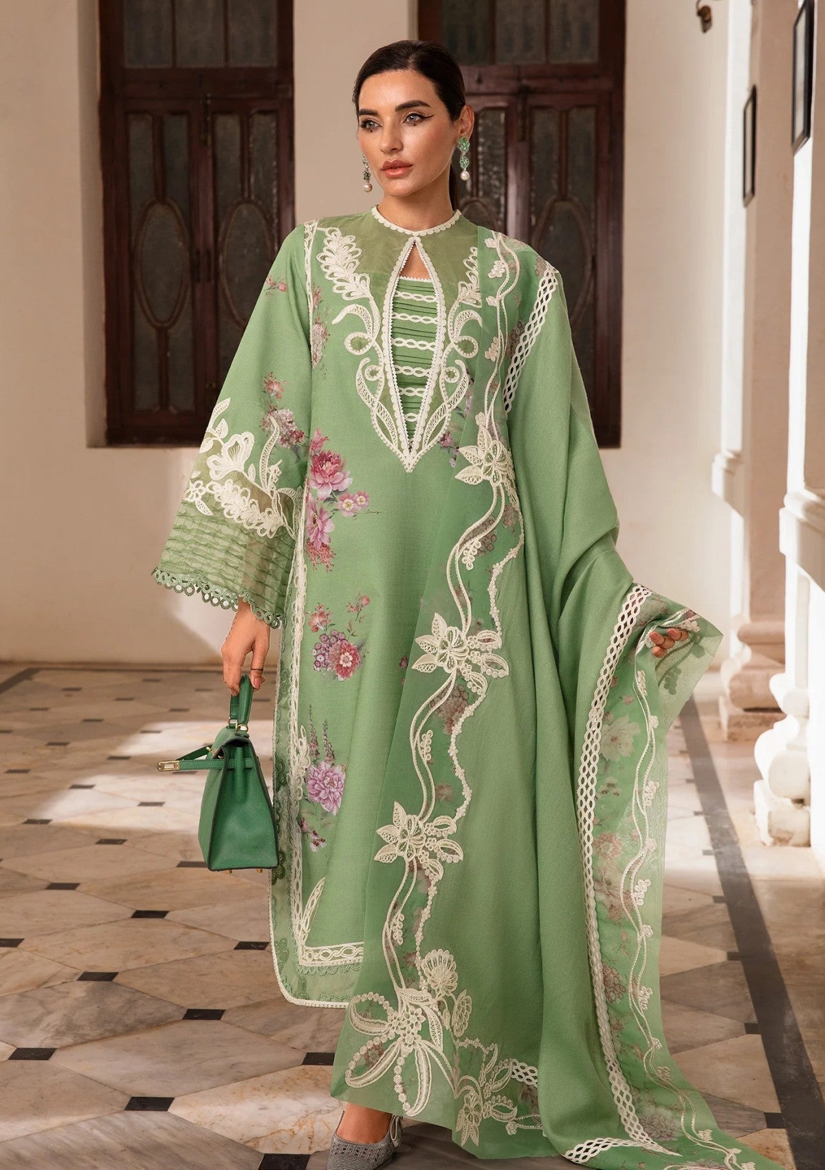 Winter Collection - Crimson - Aaleen - Winter Unstitched 24 - Gulbaan