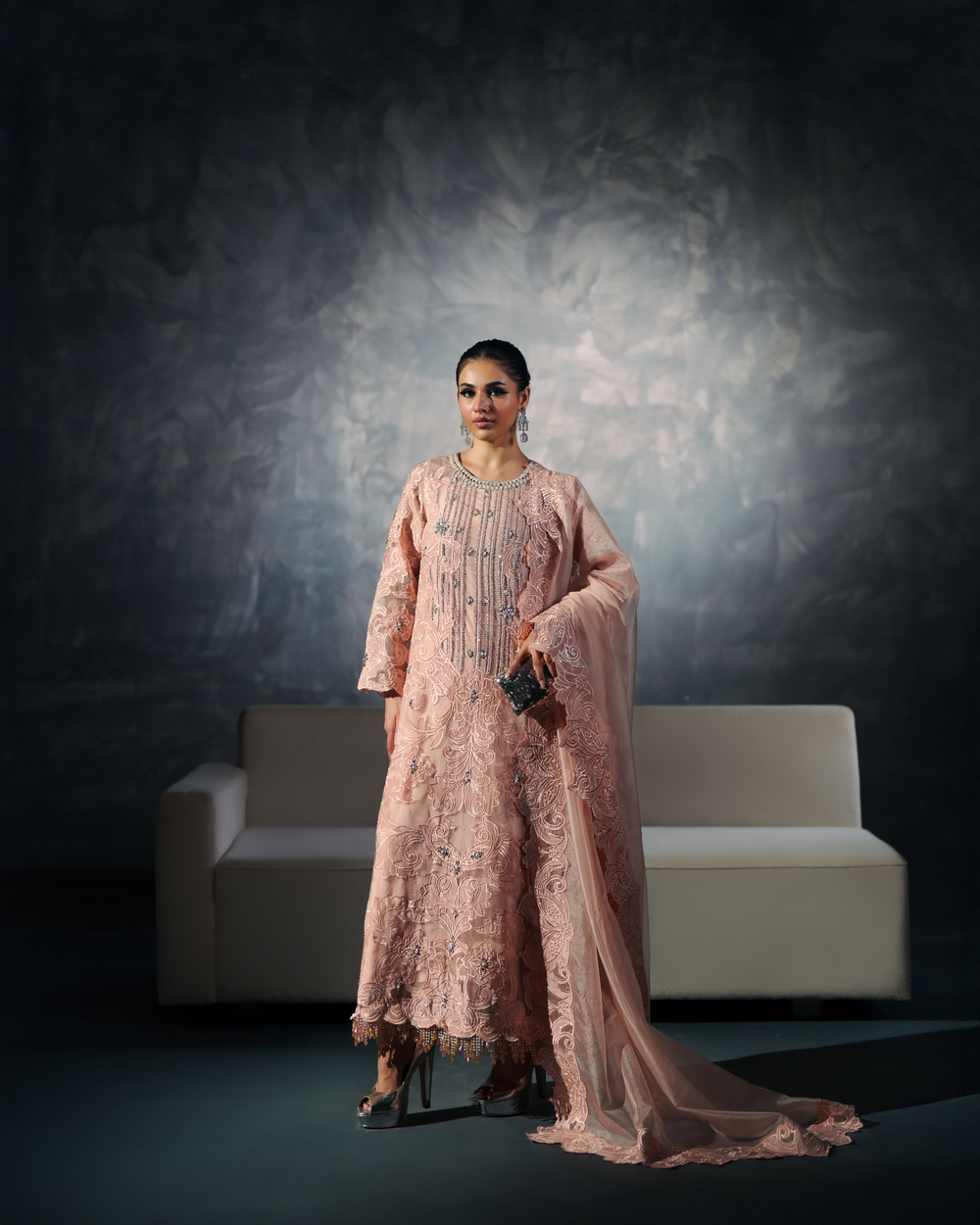 Vasal | Zyra Luxe Pret 26 | Peach Charm - Official Vasal stockist in UK - Sakeena London