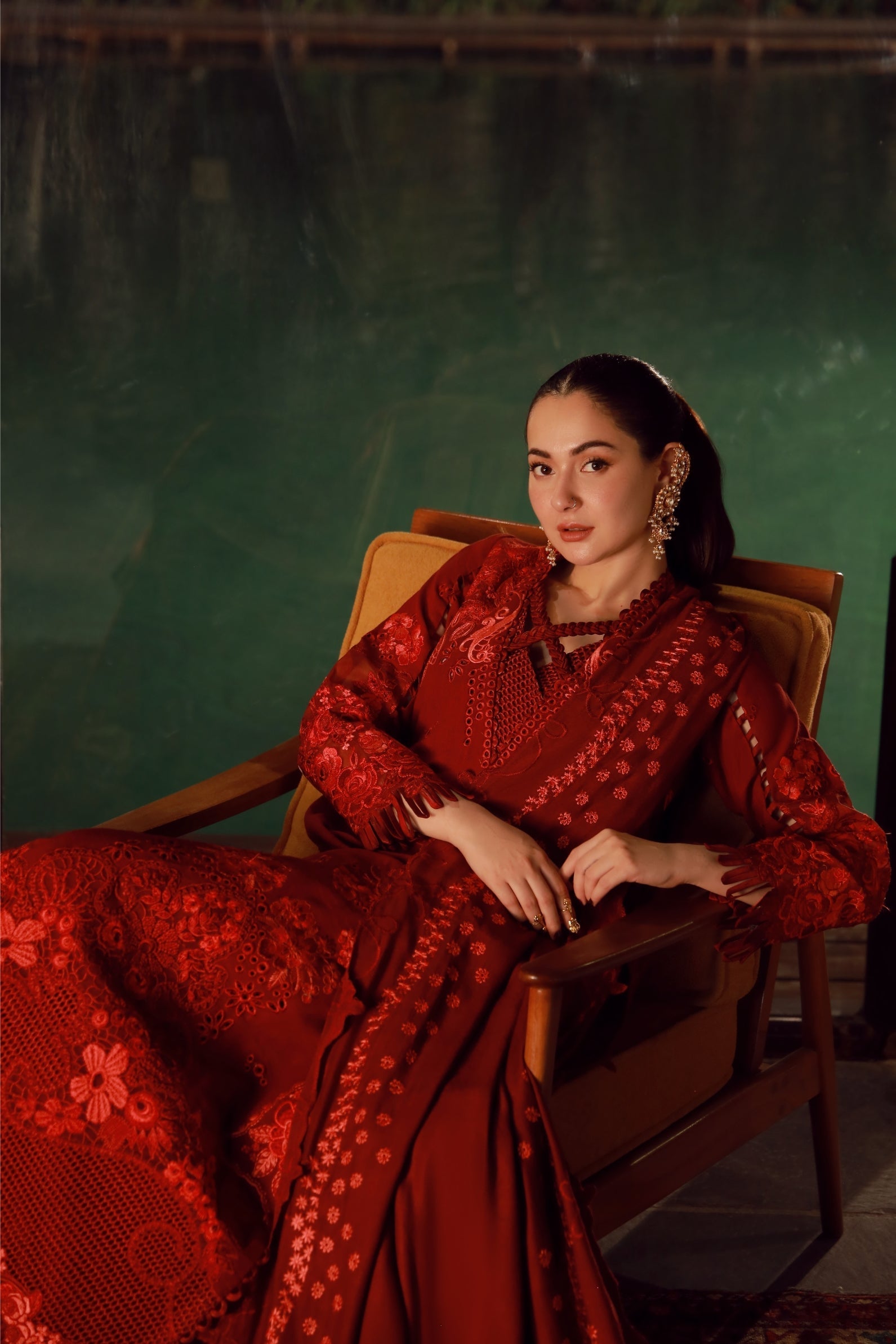 Maryam Hussain | Winter Shawl 25 | Riya - Official Maryam Hussain stockist in UK - Sakeena London